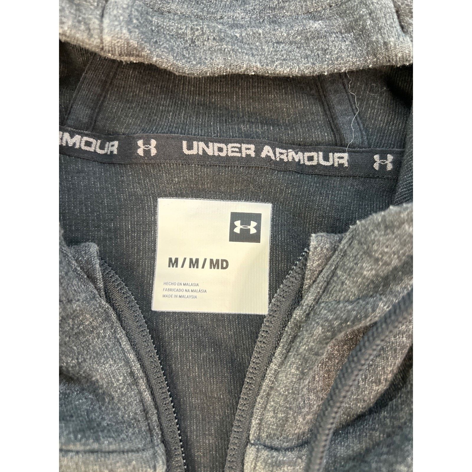 Under Armour Under Armour Full Zip Hoodie Jacket Mens Gray Size MD Size US M / EU 48-50 / 2 - 3 Thumbnail