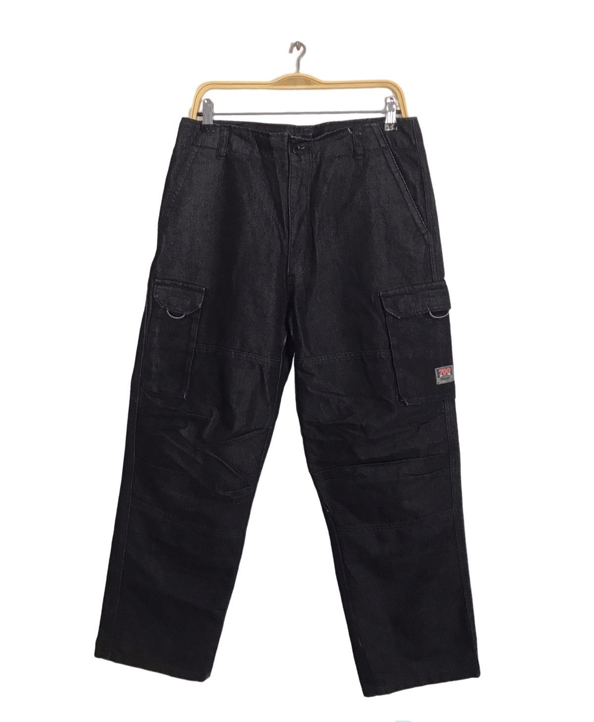 Japanese Brand Wrangler 700 Series Multipockets Denim Baggy Super Black Size US 32 / EU 48 - 1 Thumbnail