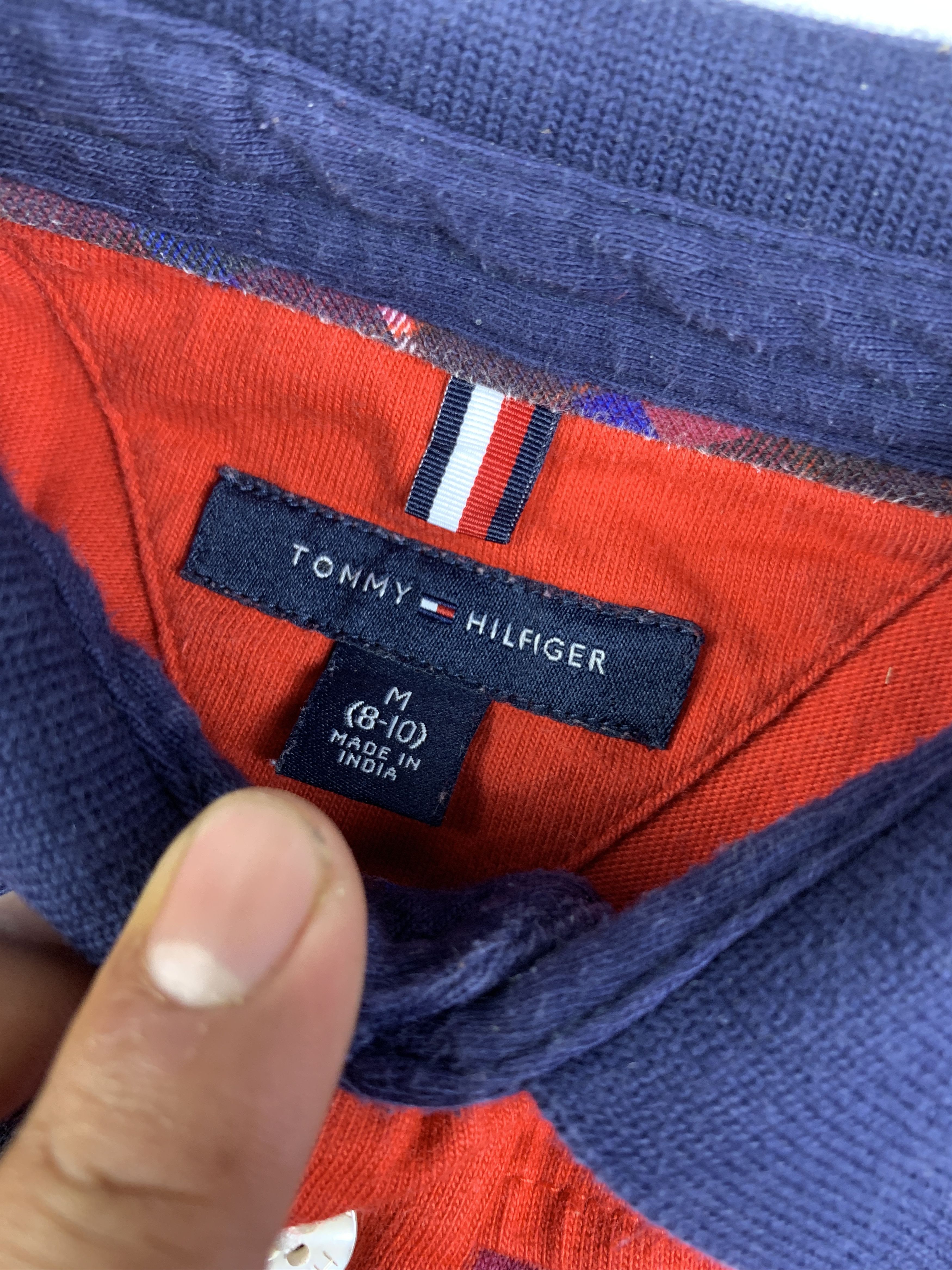 Tommy Hilfiger Tommy Hilfiger Red Patchwork Spell out Baby Polo (XS) Size XS / US 0-2 / IT 36-38 - 8 Thumbnail