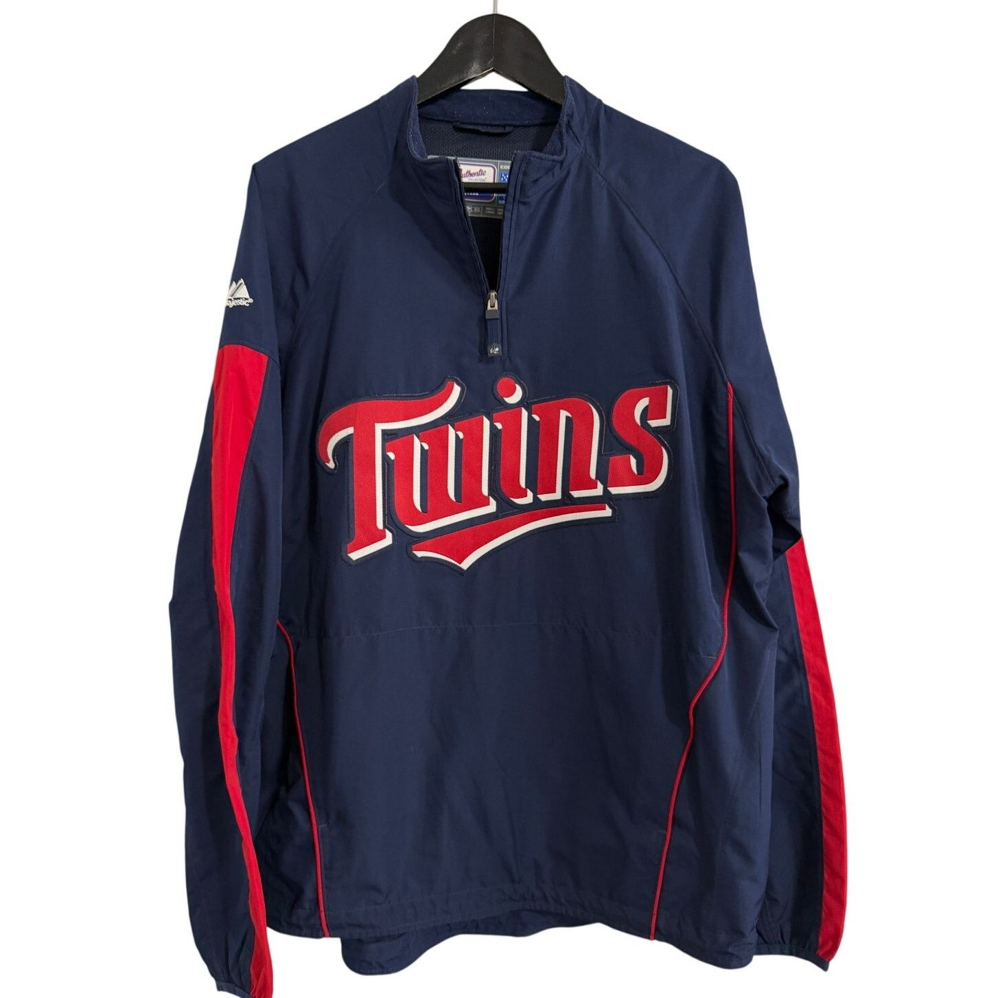 Majestic Minnesota Twins Majestic 1/4-Zip Windbreaker Jacket Size L Size US L / EU 52-54 / 3 - 1 Thumbnail