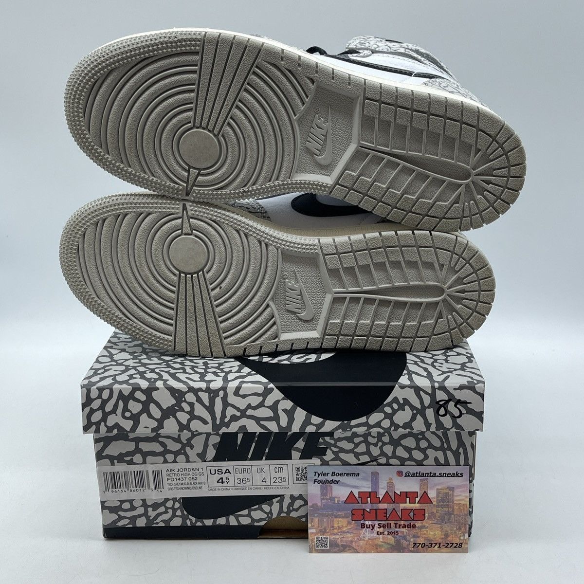 Jordan Brand Air Jordan 1 high white cement Size US 4.5 / IT 34.5 - 7 Thumbnail