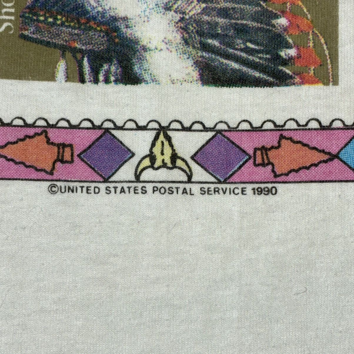 Hanes Vintage Native American Indian Chief united usps stamp tee Size US L / EU 52-54 / 3 - 3 Thumbnail