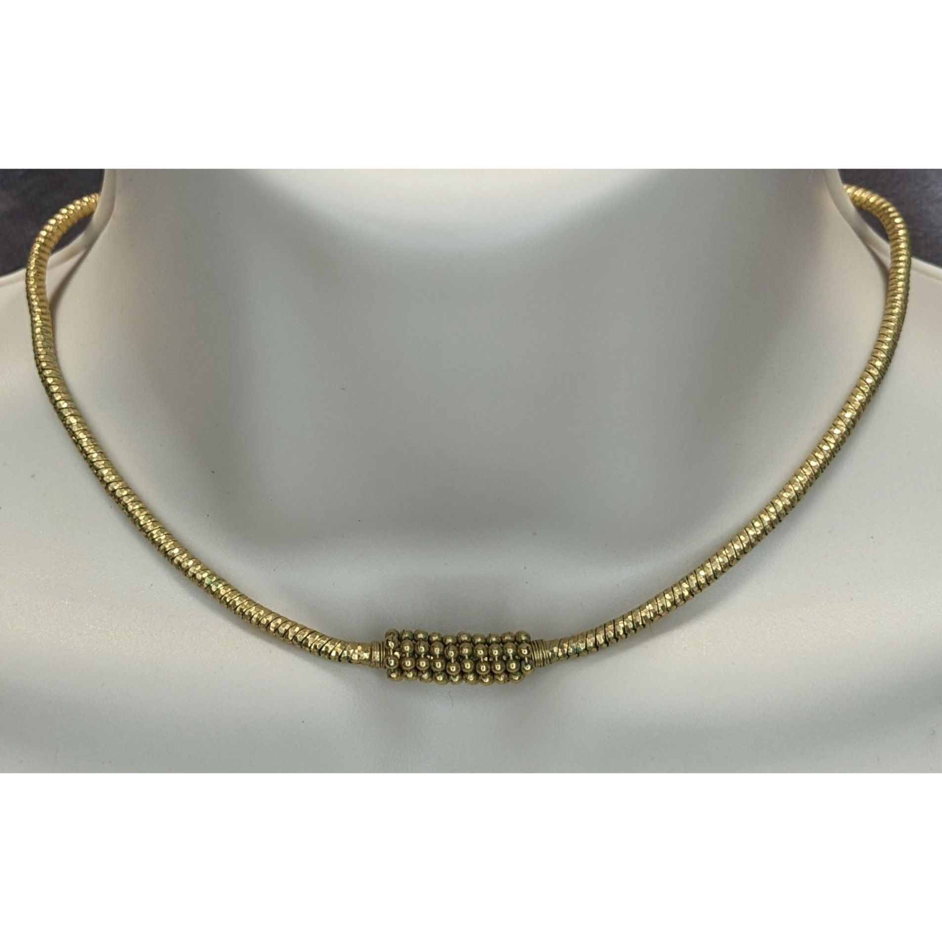 Other Elegant Modern Gold-Tone Chocker Necklace With Beaded Accent Size ONE SIZE - 1 Thumbnail