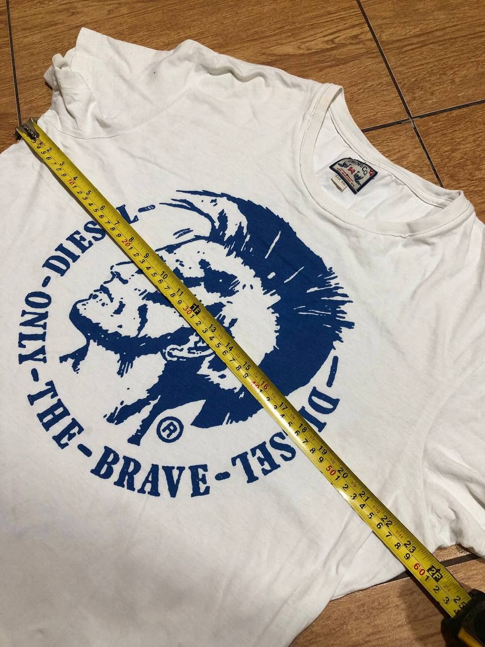 Diesel Vintage white Diesel T-Shirt big logo center crazy Y2K Size US XXL / EU 58 / 5 - 12 Thumbnail