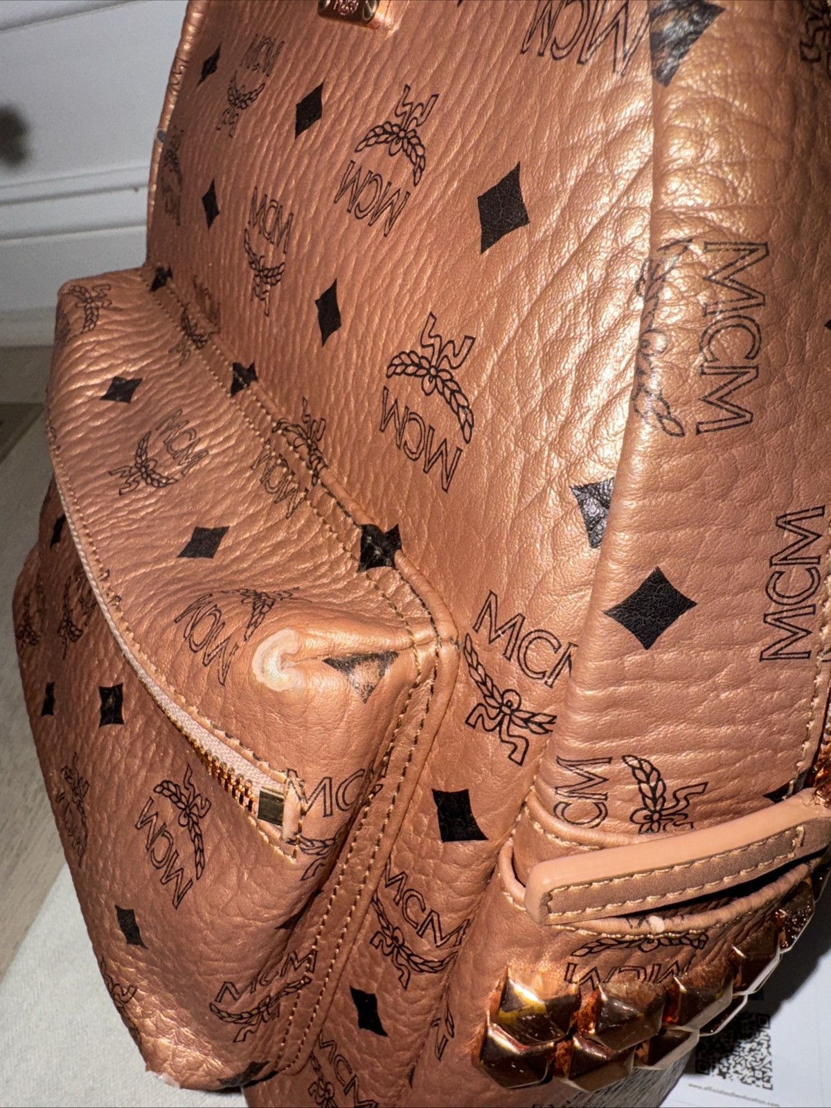 MCM MCM Viestos Small Limited Edition Metallic Bronze Backpack Size ONE SIZE - 9 Thumbnail