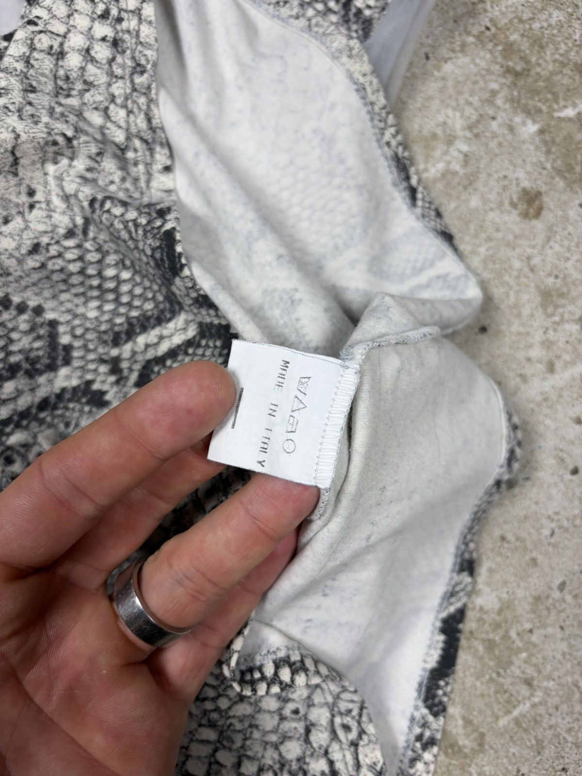 Roberto Cavalli Vintage 2000s Roberto Cavalli Snake Skin Print Set Skirt Size 29" - 23 Thumbnail