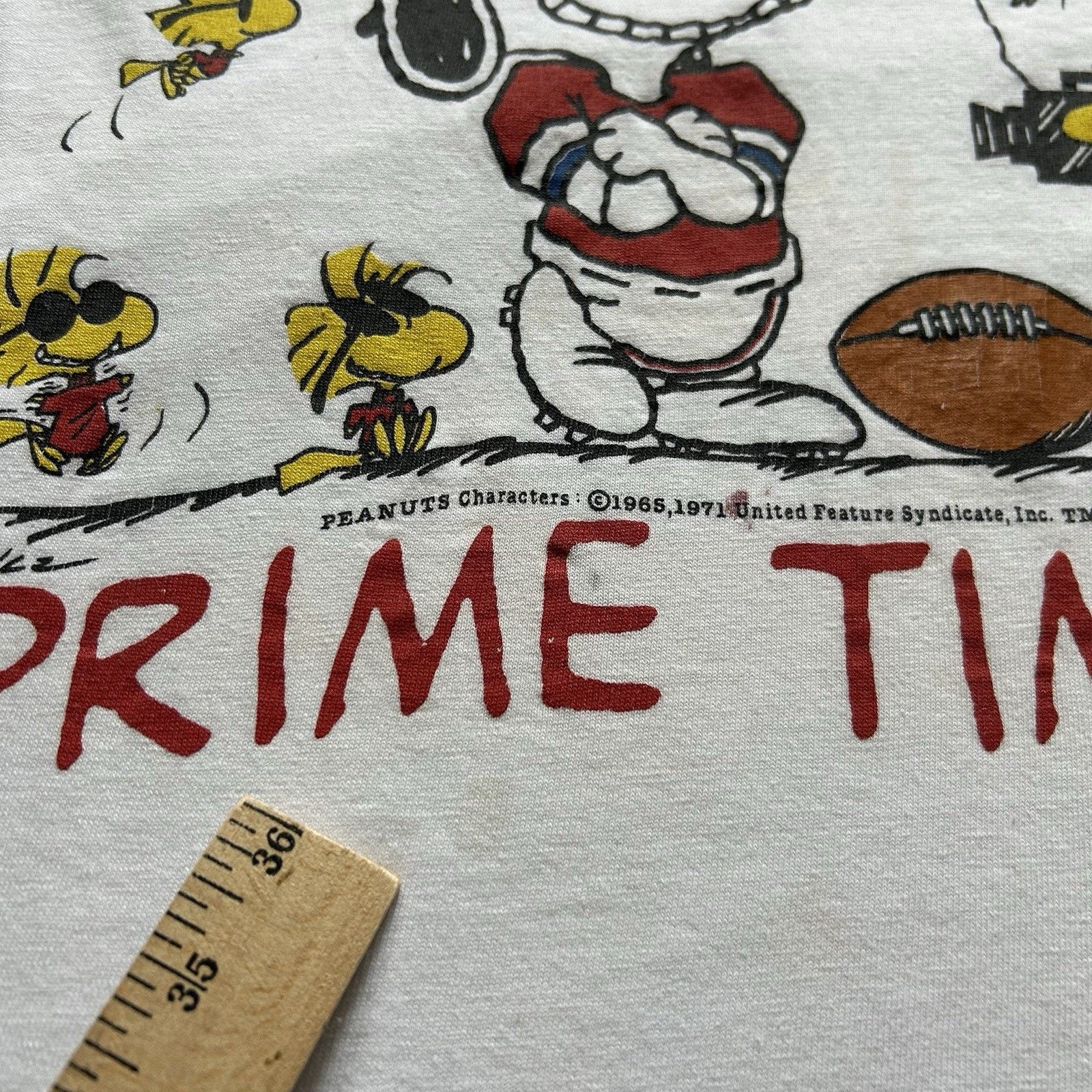 NFL Vintage 90s New England Patriots Snoopy NFL T Shirt XL Rare Size US XL / EU 56 / 4 - 4 Thumbnail