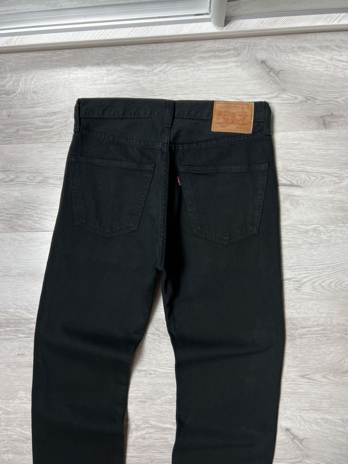 Levi's Levis Premium 501 Big E Black Denim Pants Men’s Jeans Size US 31 - 2 Thumbnail