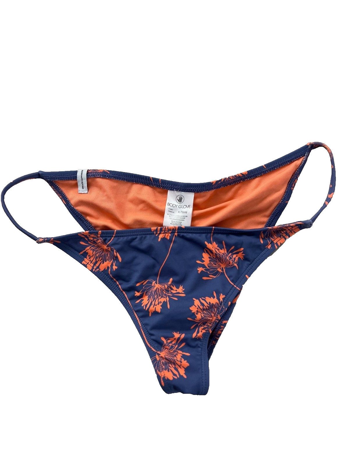 Body Glove Body Glove Swim Bikini Floral Bottom Coral / Blue ( XL ) Size 28" / US 6 / IT 42 - 2 Thumbnail