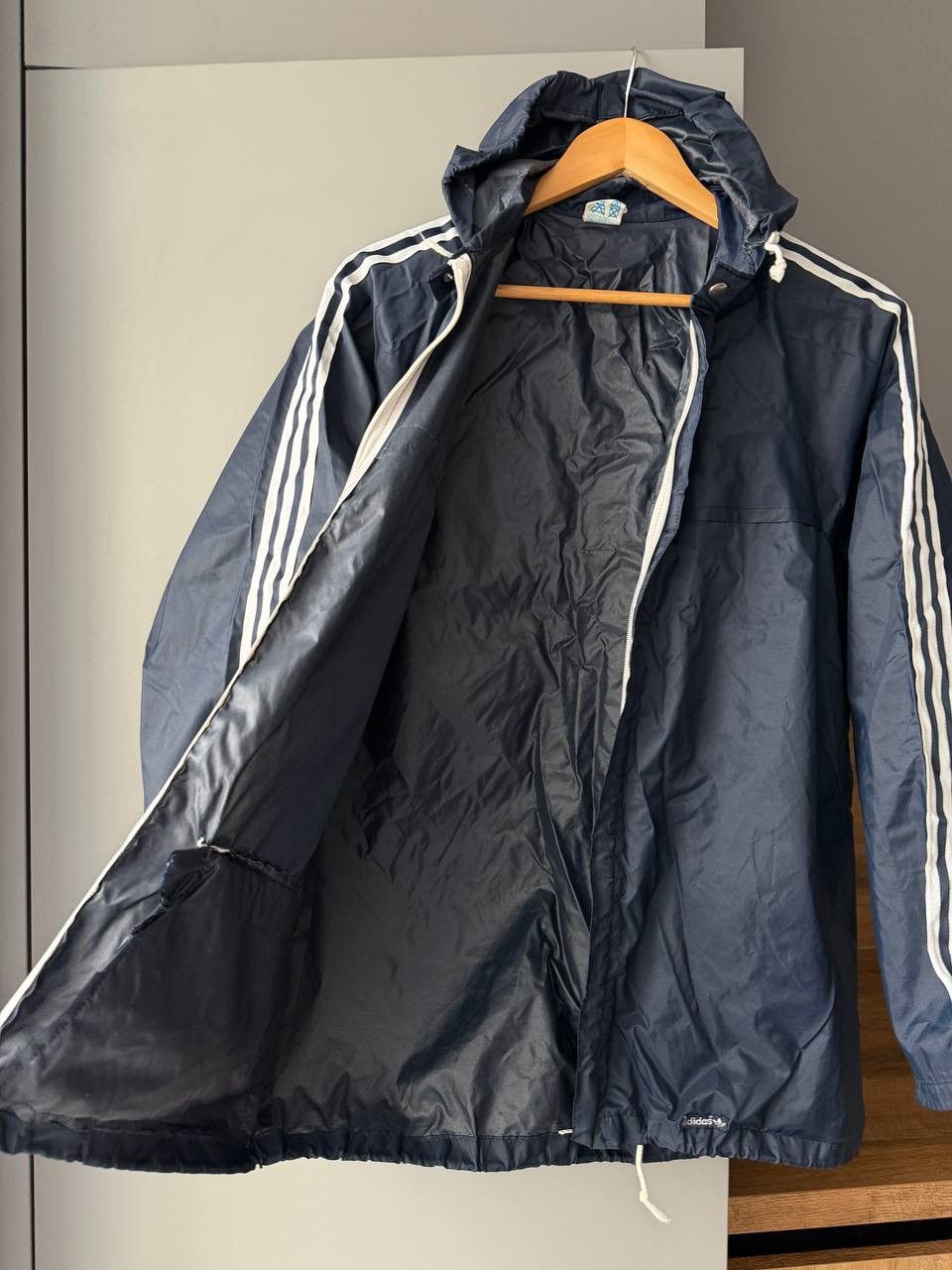 Adidas Rare Vintage 80’s Adidas Ventex Blue Raincoat Fullzip Jacket Size US L / EU 52-54 / 3 - 6 Thumbnail
