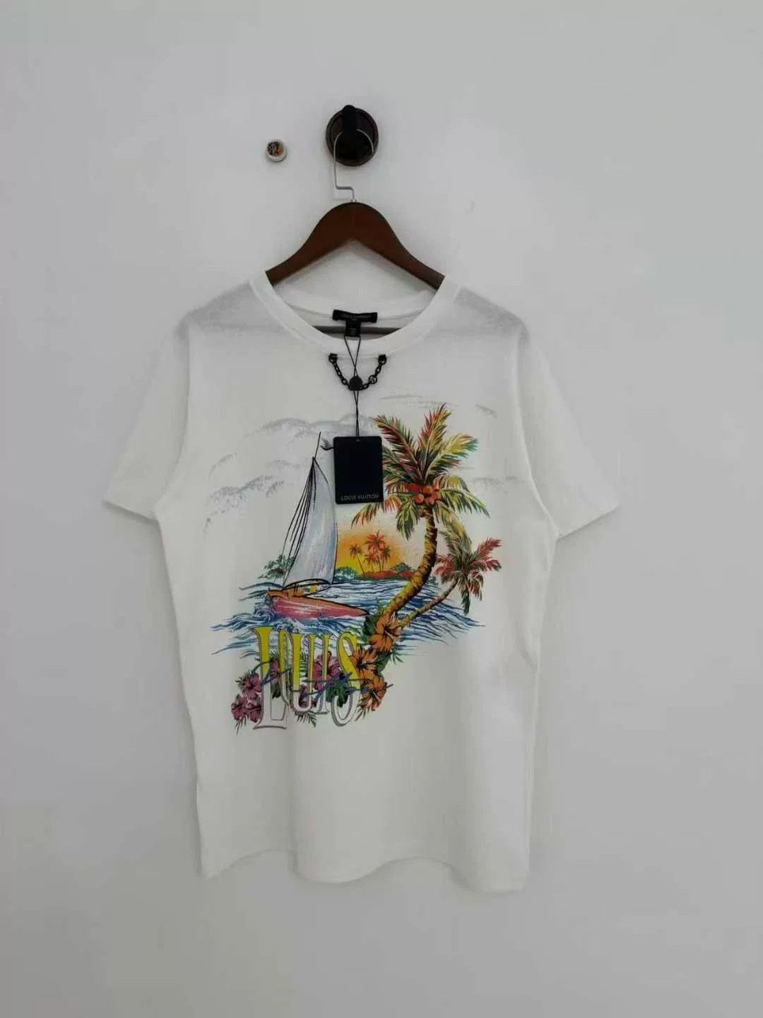 Louis Vuitton louis vuitton summer logo short sleeve tee Size L / US 10 / IT 46 - 1 Thumbnail