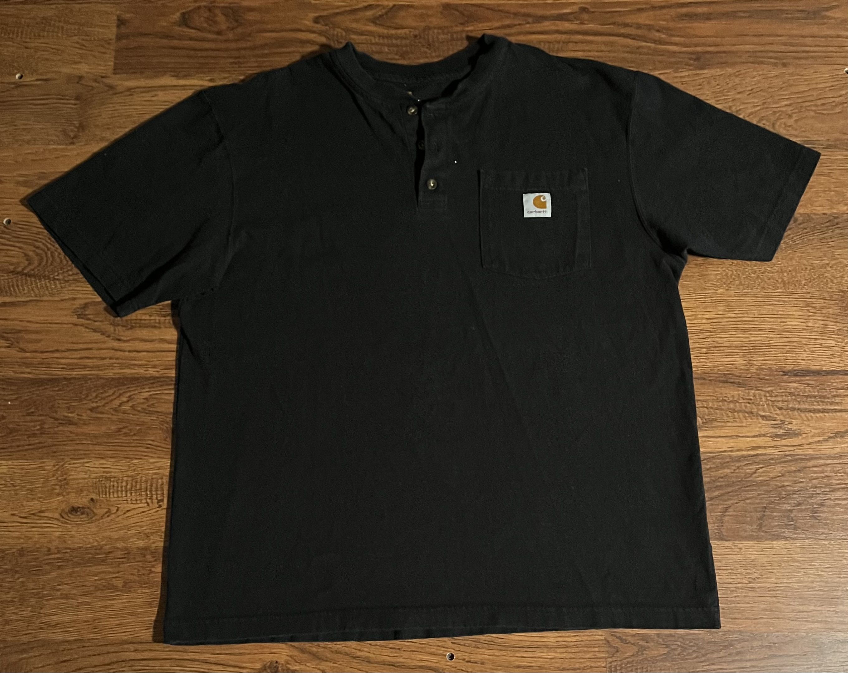 Carhartt Carhartt Short Sleeve Henley Pocket T-Shirt Vintage Size US M / EU 48-50 / 2 - 1 Thumbnail