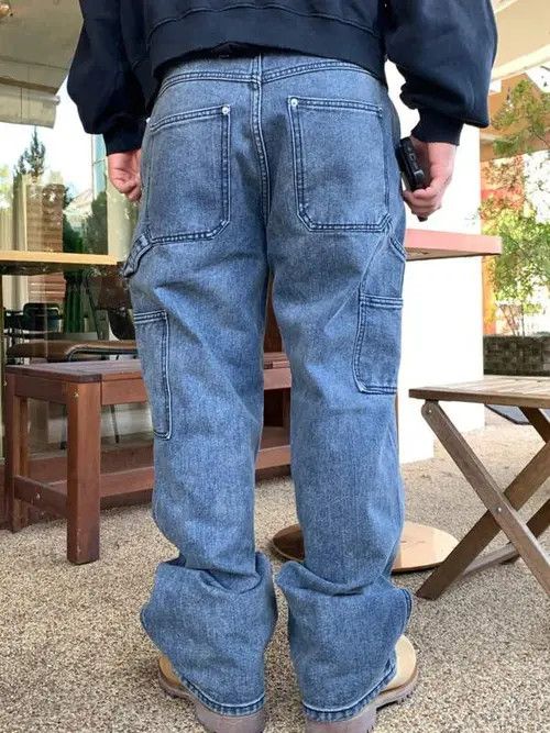 Jean Washed Y2K RETRO 90s denim jeans Size US 32 / EU 48 - 2 Thumbnail
