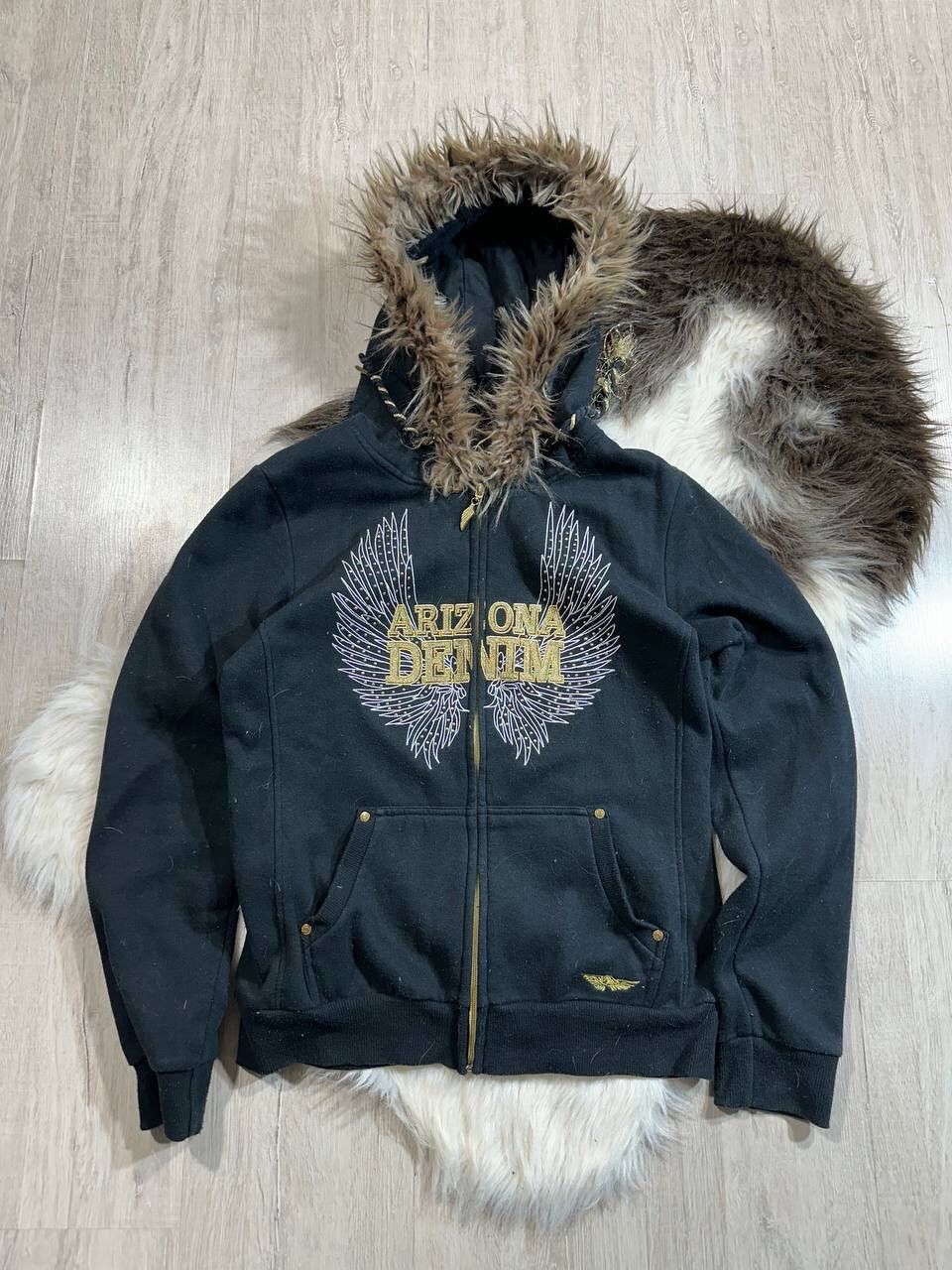 Arizona Jean Co. Vintage Arizona Fur Hoodie Size S / US 4 / IT 40 - 1 Thumbnail