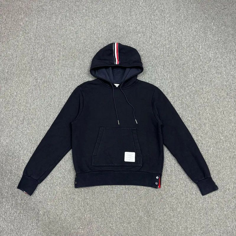 Thom Browne Thom Browne Black Cotton Hoodie for Men 0089 Size US XS / EU 42 / 0 - 1 Thumbnail