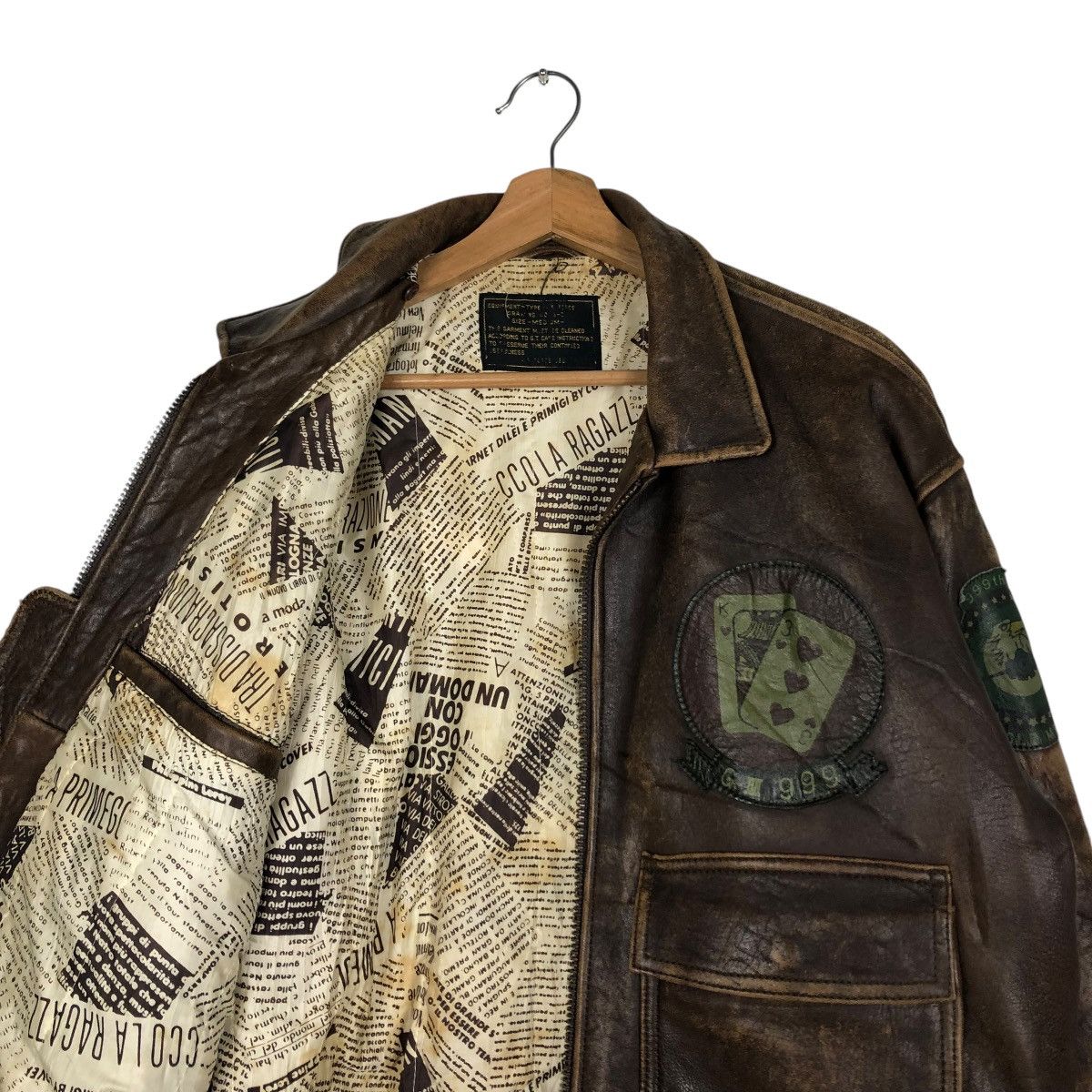Vintage 🔥VINTAGE LEATHER JACKET AIR FORCE MILITARY BUZZ RICKSONS Size US M / EU 48-50 / 2 - 16 Thumbnail
