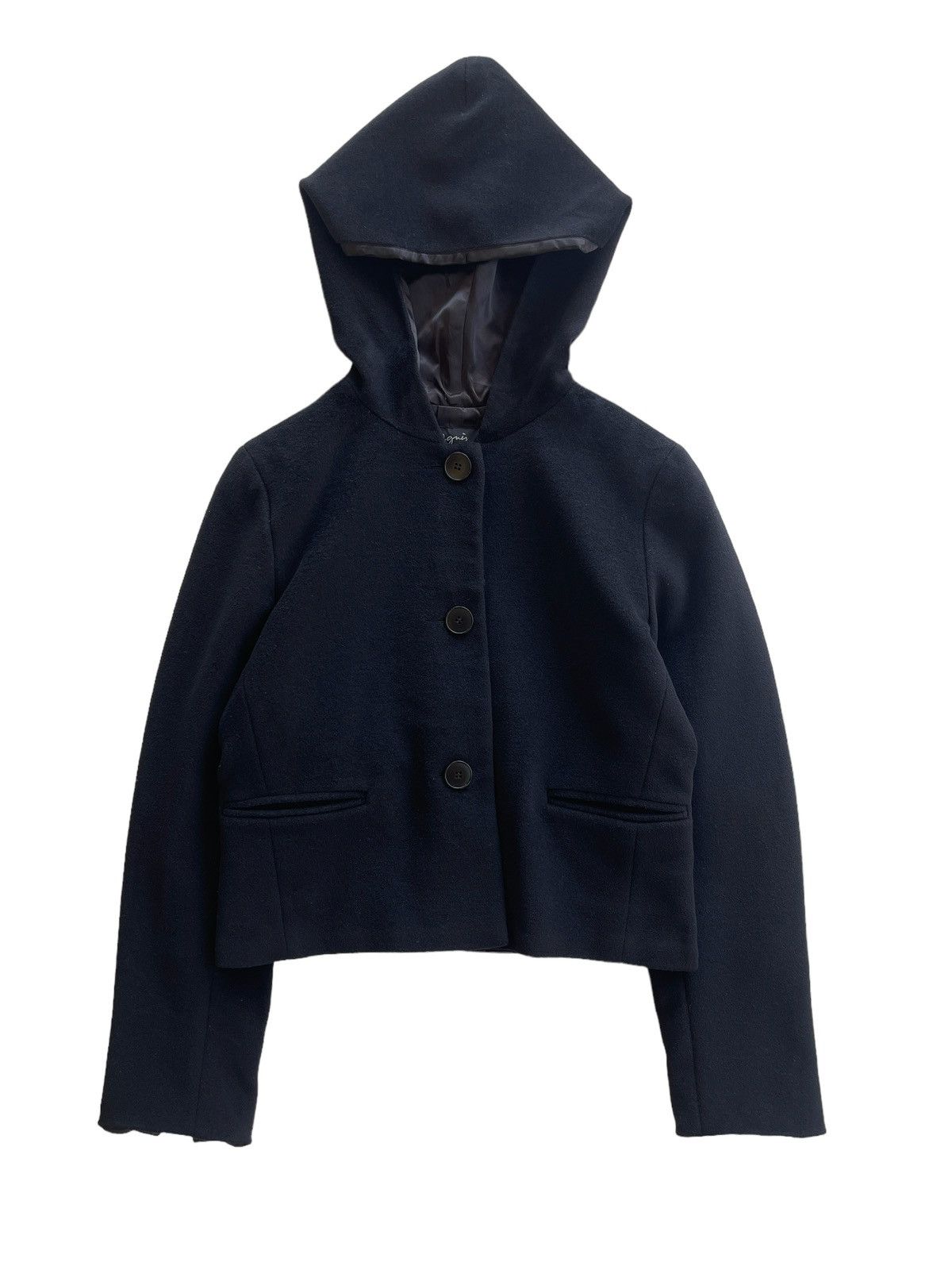 agnes b. Agnes.B Angora Cropped Hoodie Jacket Size XS / US 0-2 / IT 36-38 - 1 Thumbnail