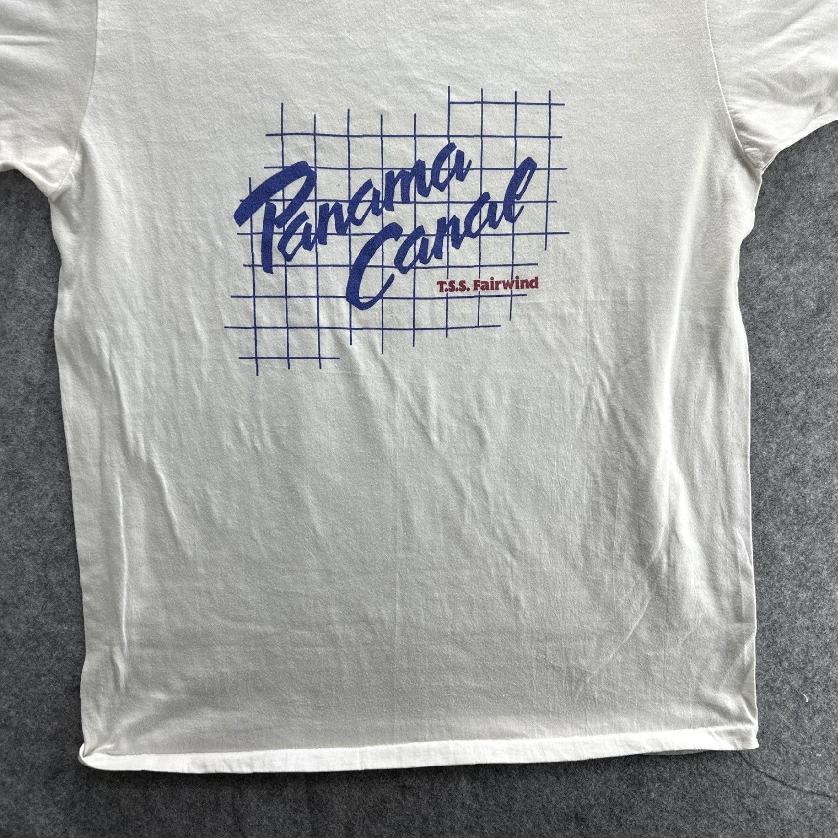 Vintage VINTAGE Panama Canal Shirt Mens XL TSS Fairwind Cruise Graphic Travel Tee 80s Size US XL / EU 56 / 4 - 4 Thumbnail