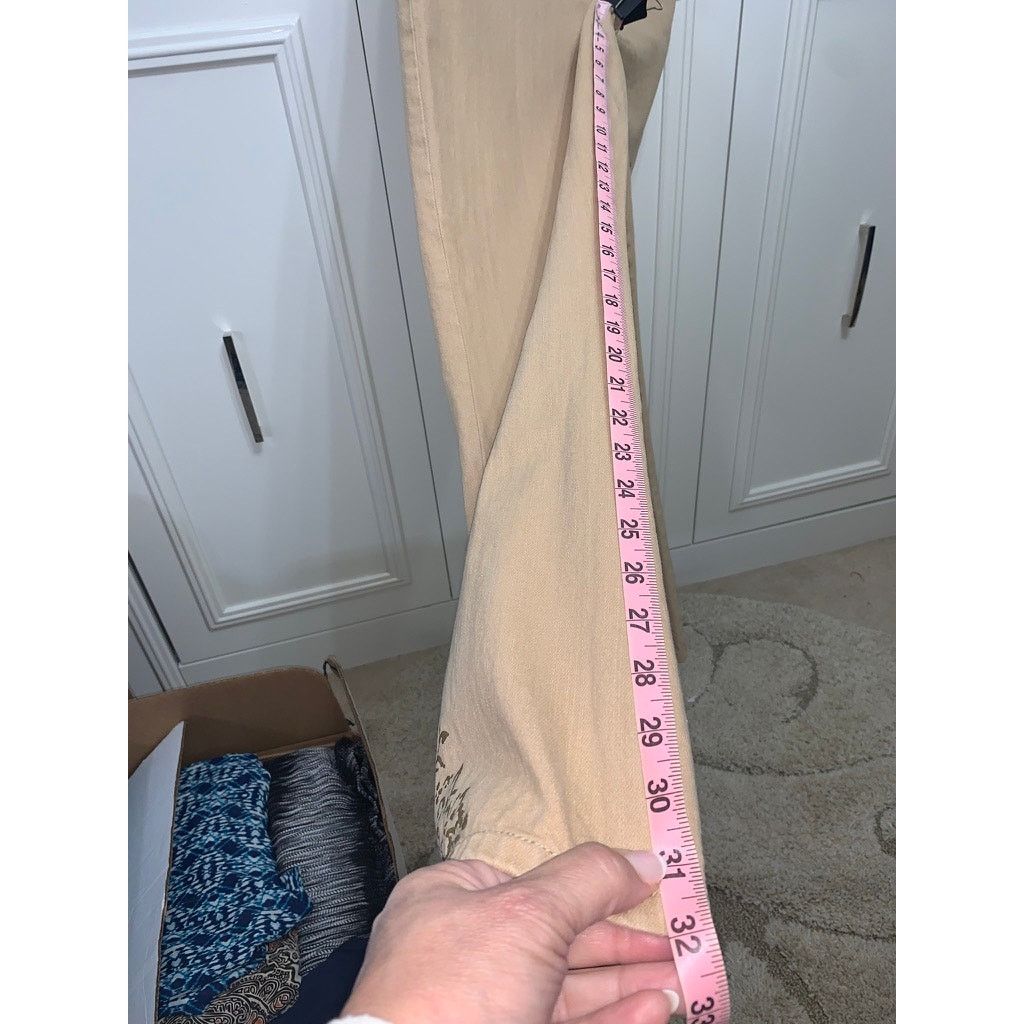 Lauren Ralph Lauren Lauren Ralph Lauren Women's Beige Floral Bootcut Jeans Size 32" / US 10 / IT 46 - 7 Thumbnail