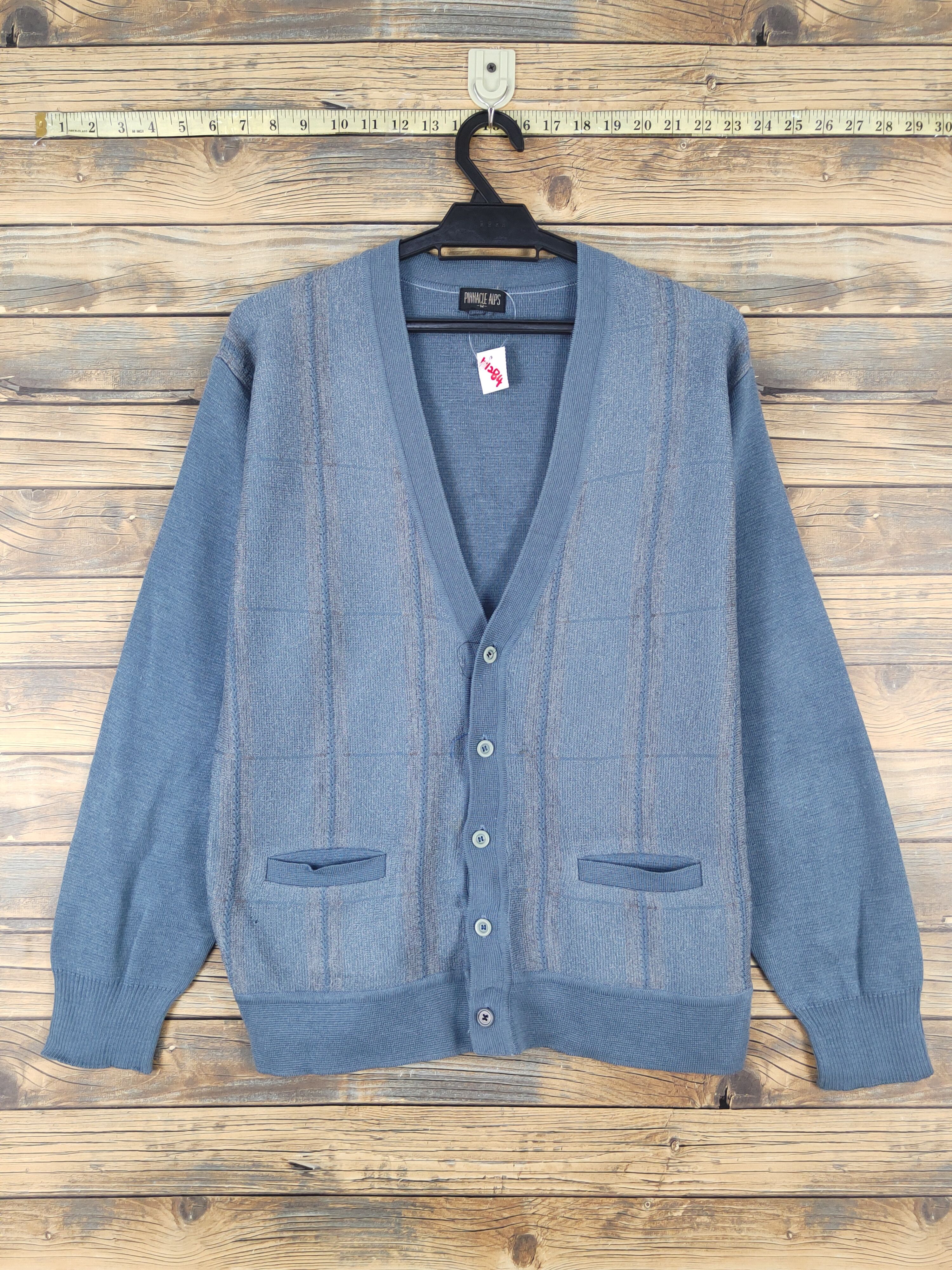 Homespun Knitwear × Japanese Brand Pinnacle Alps Blue Knitwear Cardigan #W1284$0 Size US M / EU 48-50 / 2 - 1 Thumbnail