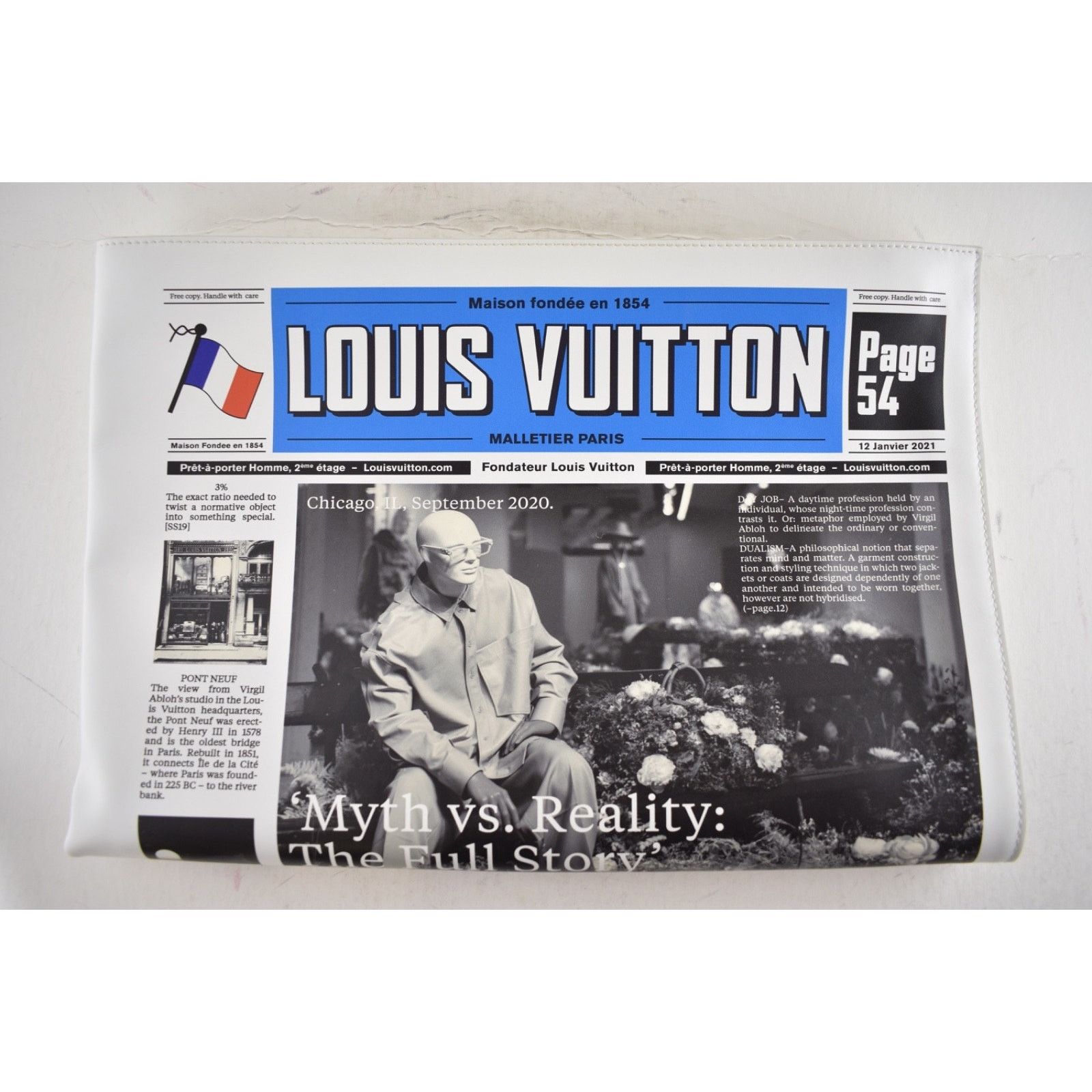 Louis Vuitton Newspaper Pouch Leather Tourist Purist Virgil Clutch Bag Size ONE SIZE - 2 Thumbnail