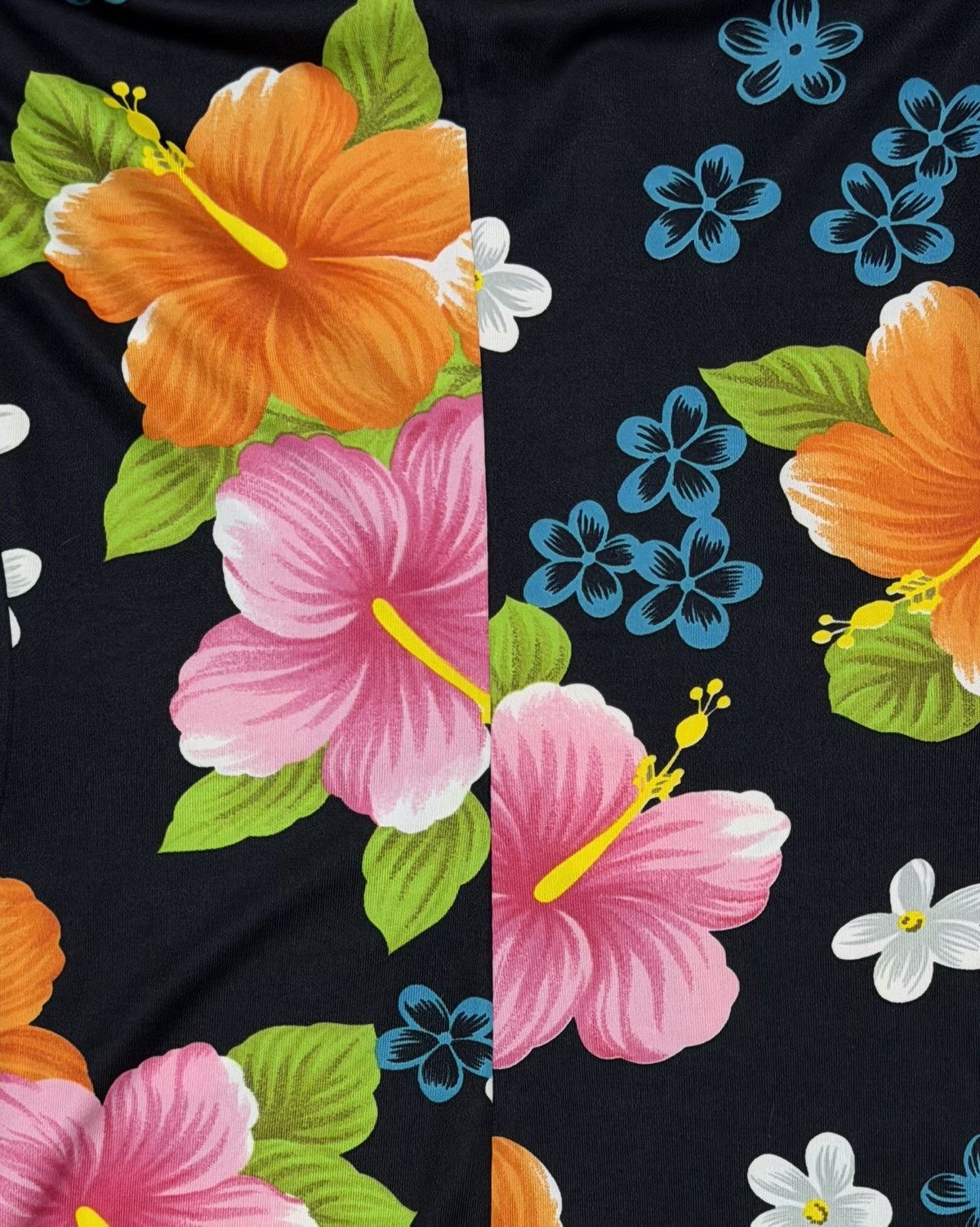 Dolce & Gabbana DOLCE&GABBANA 2000s Vintage Hibiscus Floral Print Midi Dress Size S / US 4 / IT 40 - 4 Thumbnail