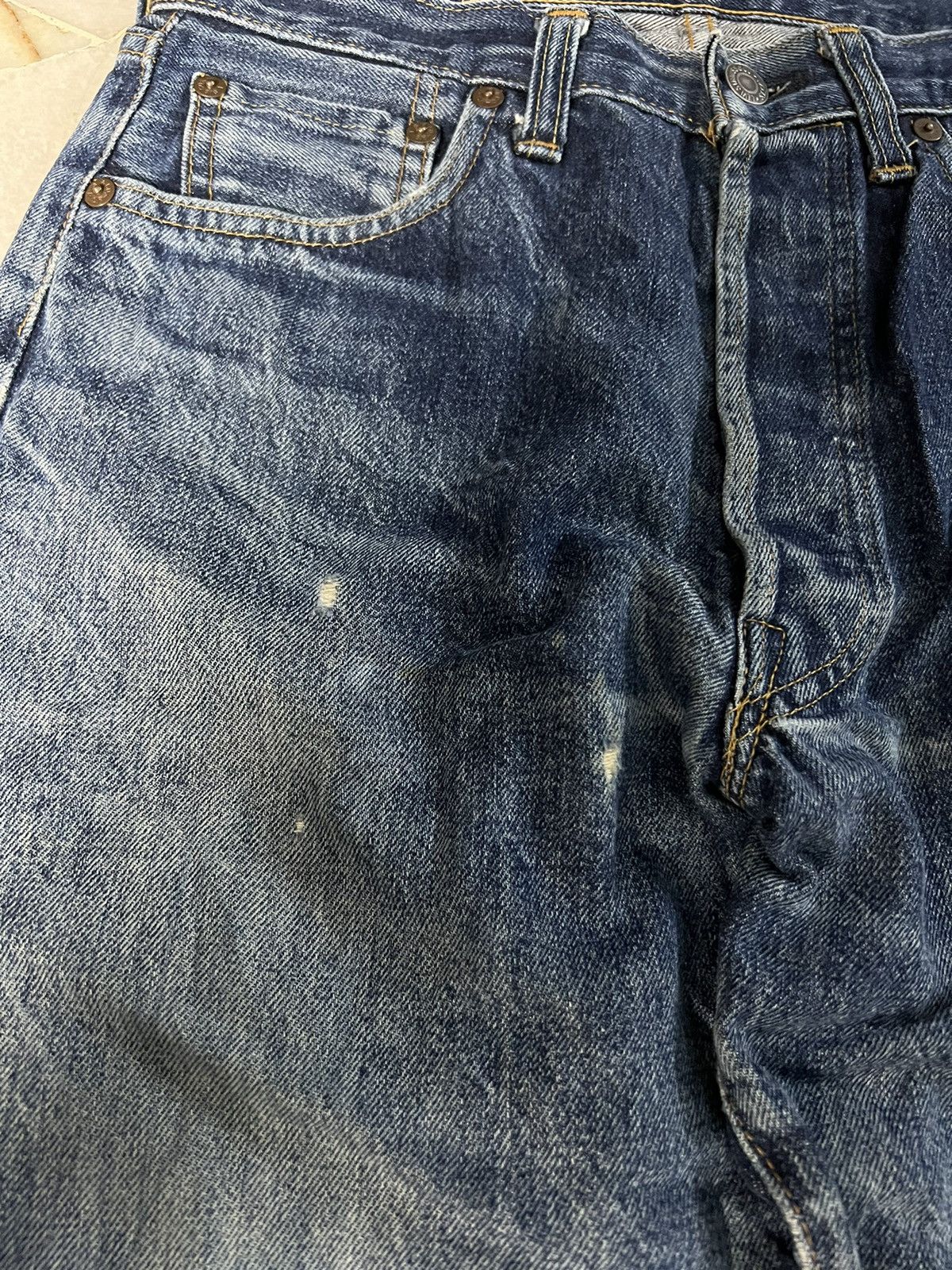 Jean × Levi's × Levi's Vintage Clothing VINTAGE 90’S LEVIS 501XX DISTRESSED REDLINE BIG E LVC JAPAN Size US 28 / EU 44 - 6 Thumbnail