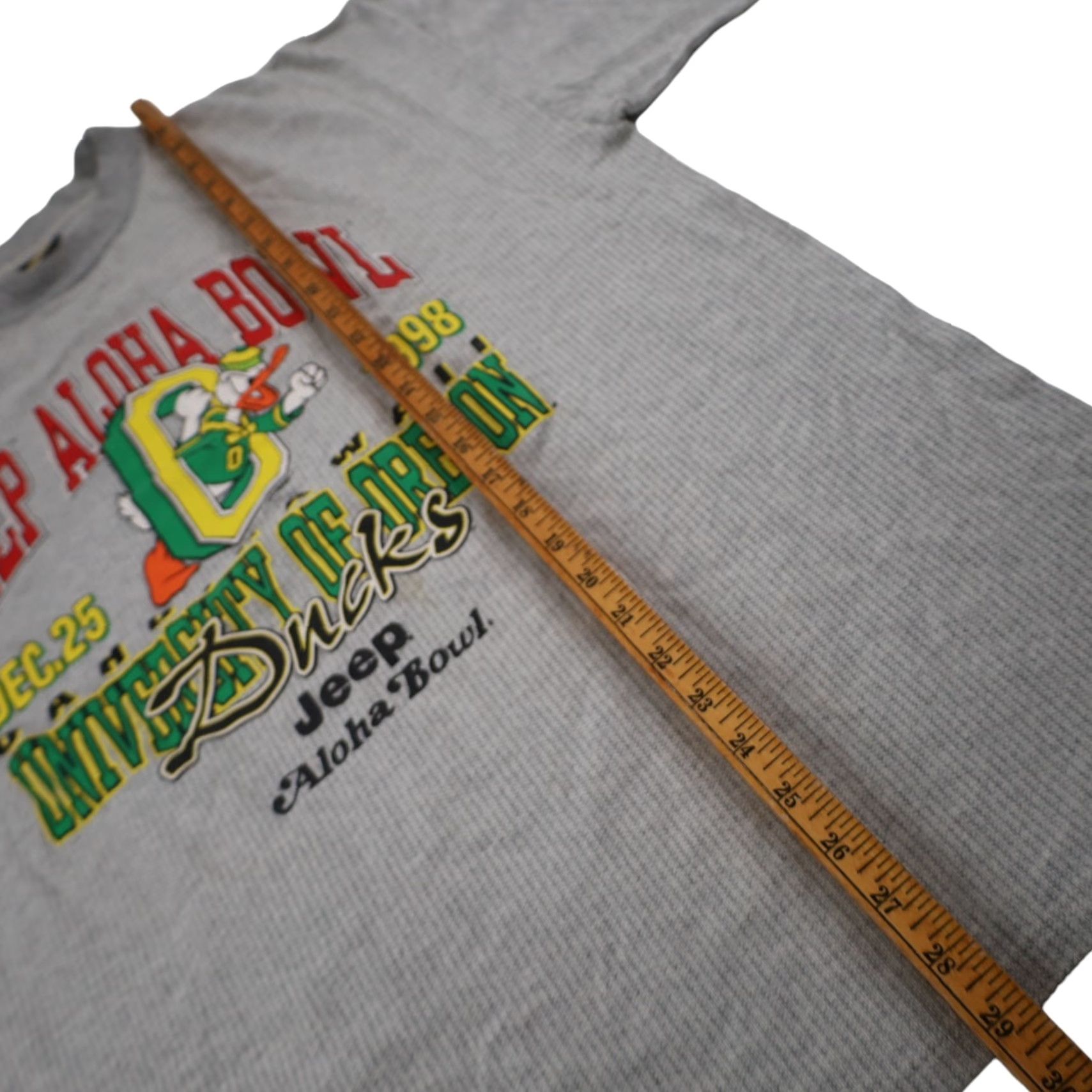 Jeep VINTAGE 1998 University of Oregon Jeep Aloha Bowl Graphic T Shirt Gray 2XL Mens Size US XXL / EU 58 / 5 - 8 Thumbnail