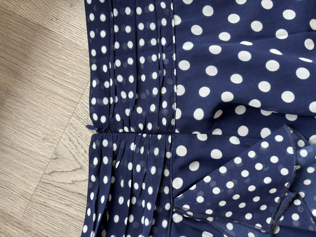 Guizio DANIELLE GUIZIO Polka dot Chiffon Slit Mini Skirt in Navy Size 25" / US 0 / IT 36 - 5 Thumbnail