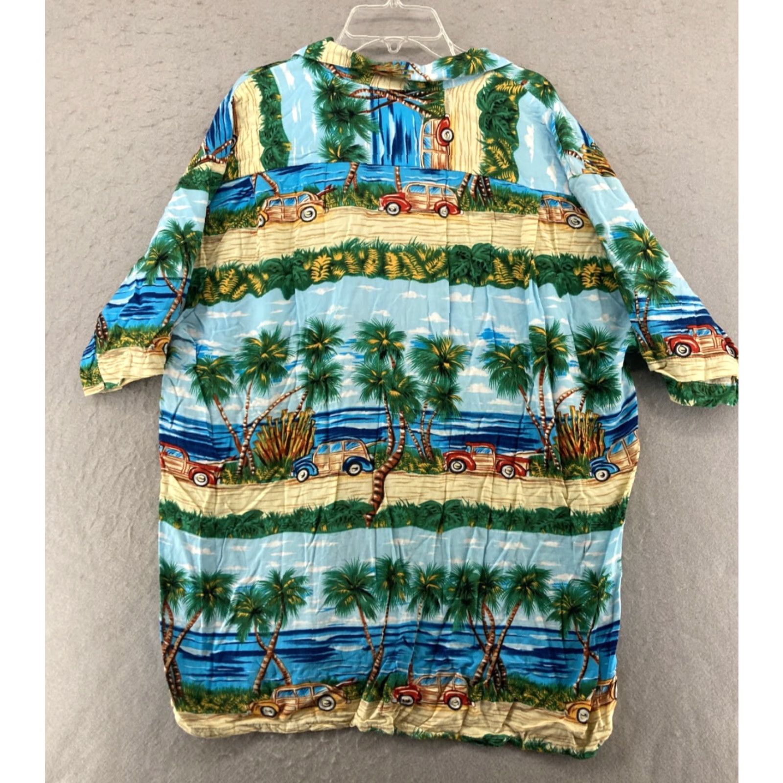 Vintage Vintage Pineapple Connection Blue Hawaiian Shirt Adult Large Casual Beach Palm Trees Print Size US L / EU 52-54 / 3 - 6 Thumbnail
