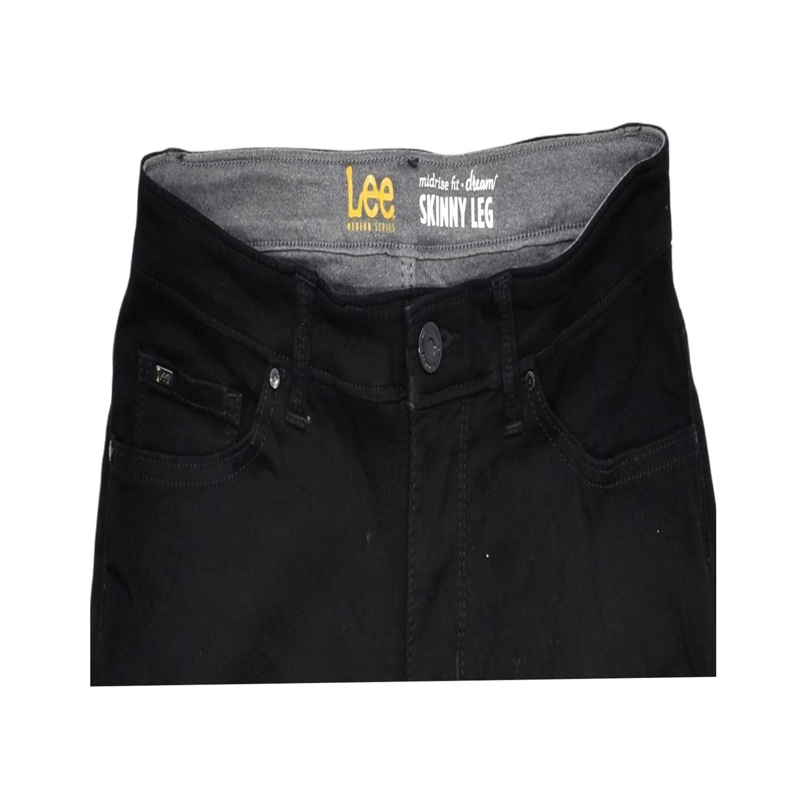 Lee LEE Womens Skinny Casual Trousers US 12 L Black Cotton Size 36" / US 14 / IT 50 - 4 Thumbnail
