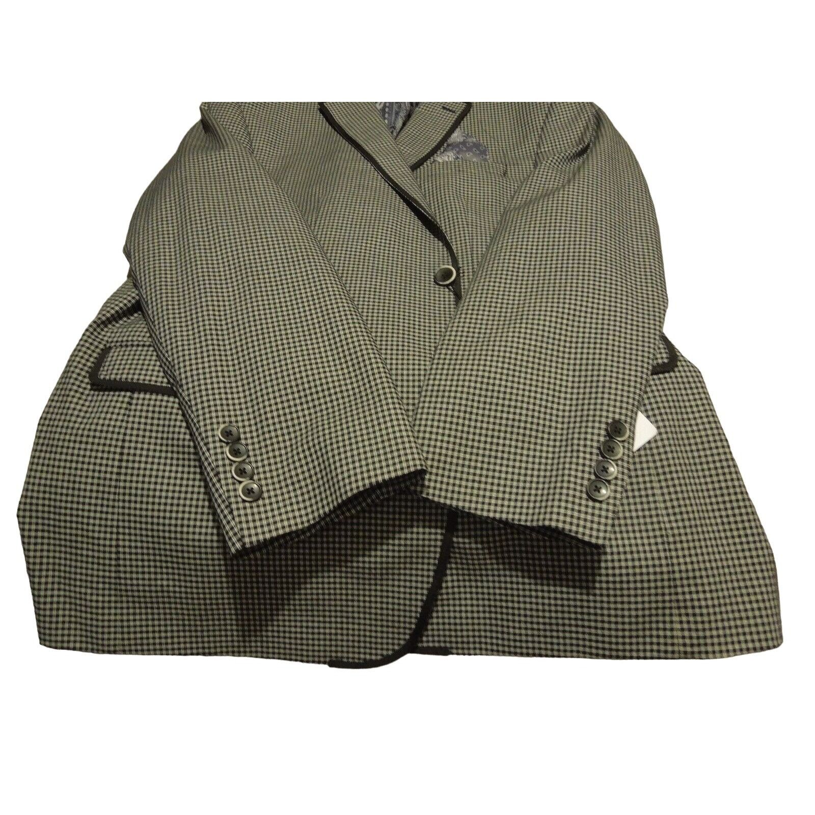 Van Heusen Van Heusen Studio 42 Regular Black White Checkered MSRP $195 Size 42R - 5 Thumbnail