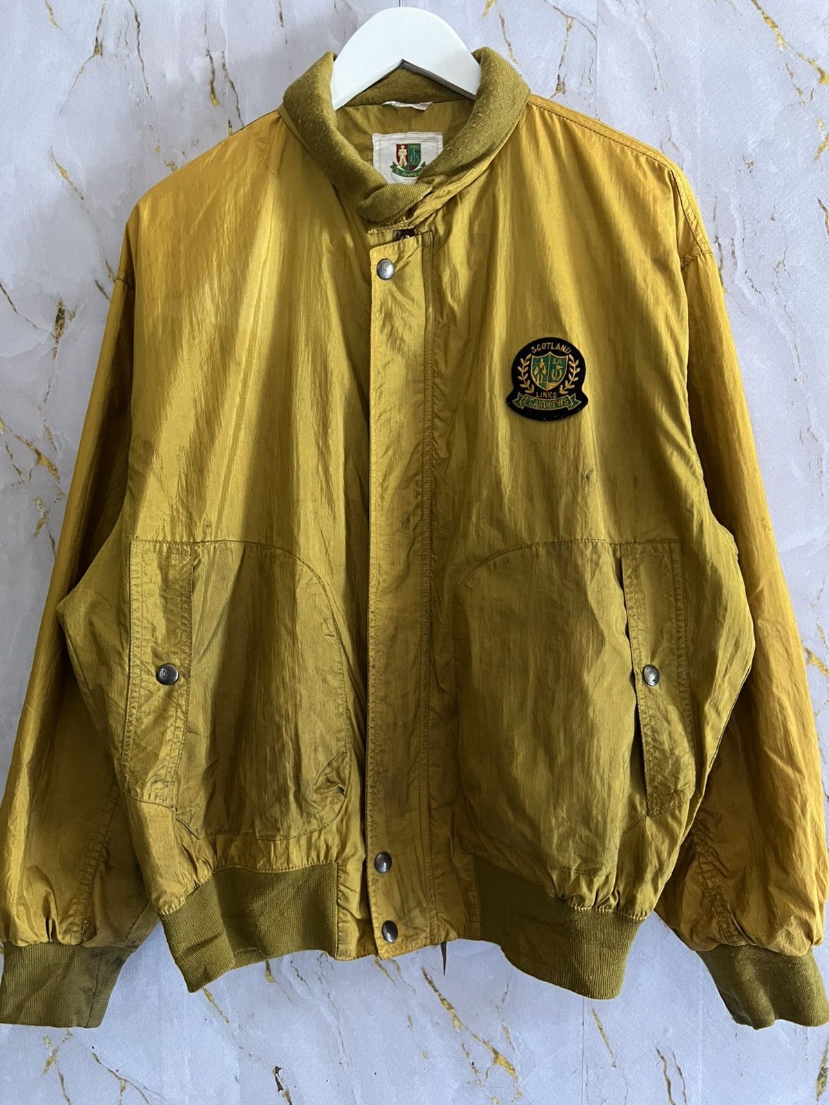 Andrew St. John Vintage St. Andrews Bomber Jacket 90s Golf Collegiate Size US XL / EU 56 / 4 - 1 Thumbnail
