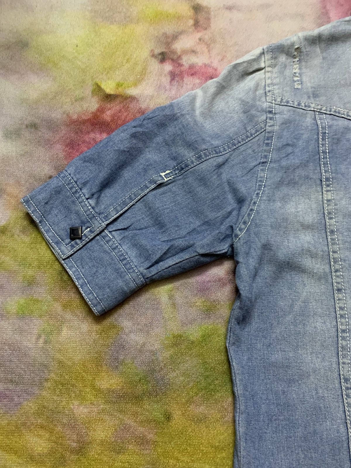 semanticdesign 2000’s Semantic - Tribal Poem Punk Grunge Chambray Shirt Size US S / EU 44-46 / 1 - 11 Thumbnail