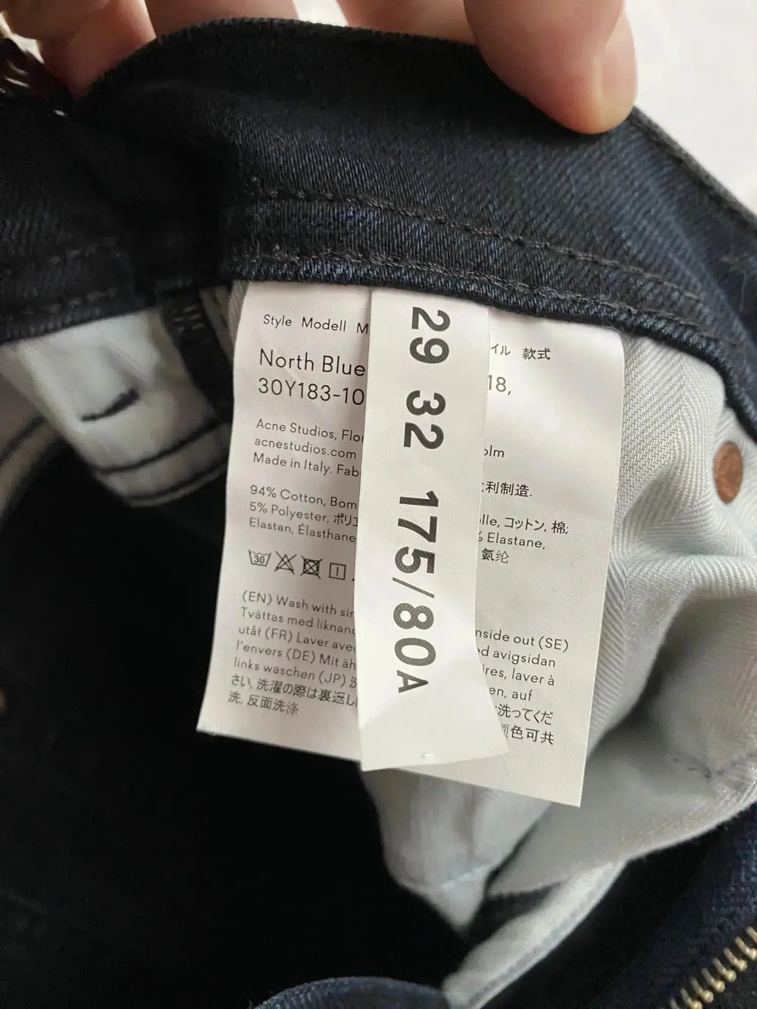 Acne Studios Acne Studios blå konst North Blue Black PAW18 jeans sz 29 32 Size US 28 / EU 44 - 5 Thumbnail
