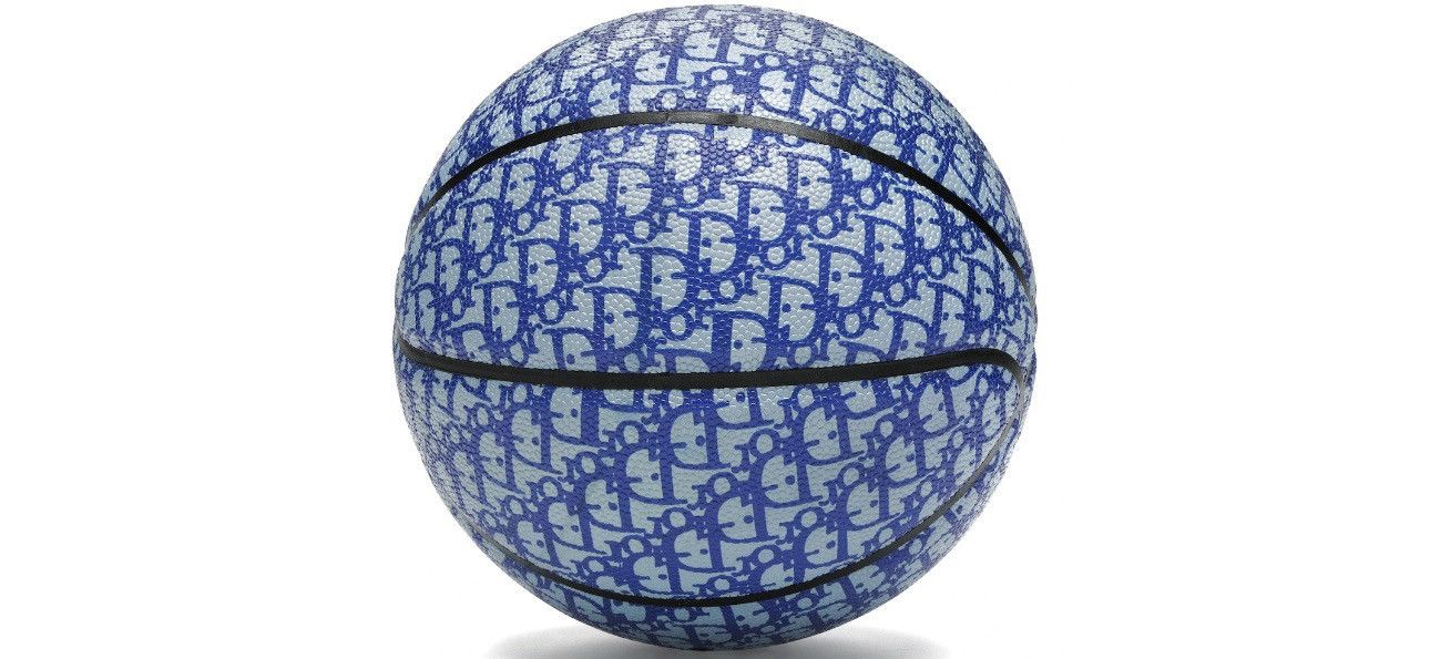 image of Chinatown Market Secret Club Dior Monogram Basketball in Blue, Men's