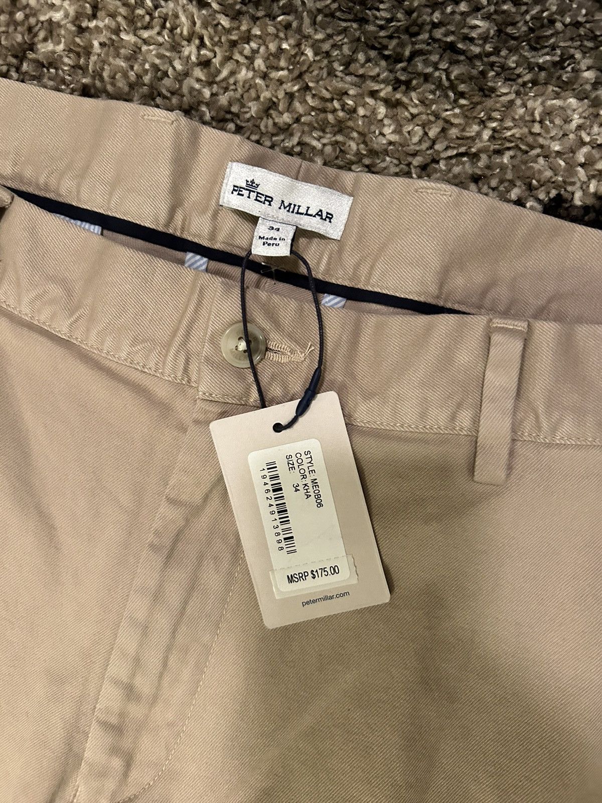 Peter Millar Peter Millar Flat Front Pilot Twill Khaki Pants Pima ME0B06 Size US 34 / EU 50 - 2 Thumbnail