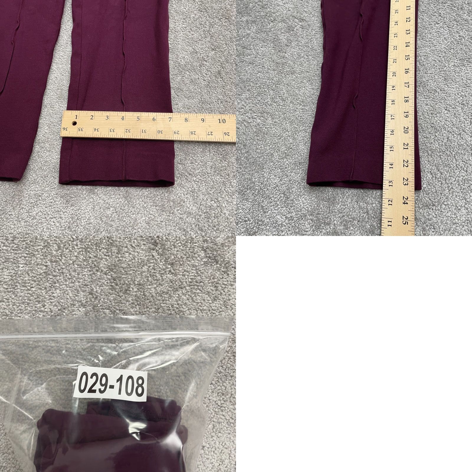 Vintage Chico's Pull On Stretch Cropped Pants 10P Purple Mid Rise 32x23 Casual Womens Size 32" / US 10 / IT 46 - 9 Thumbnail