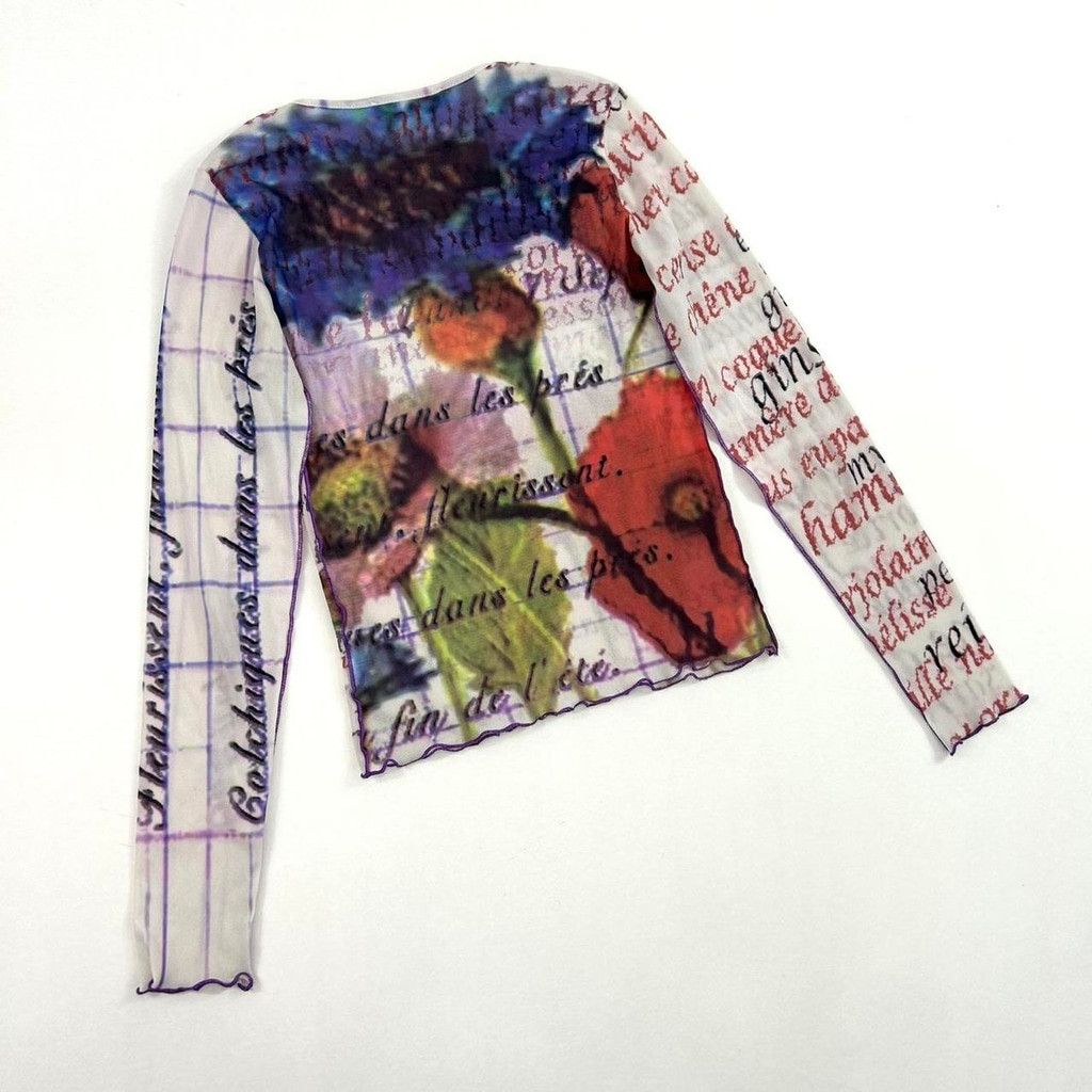 Cop Copine vintage archival Cop Copine white mesh long sleeve top Size S / US 4 / IT 40 - 4 Thumbnail