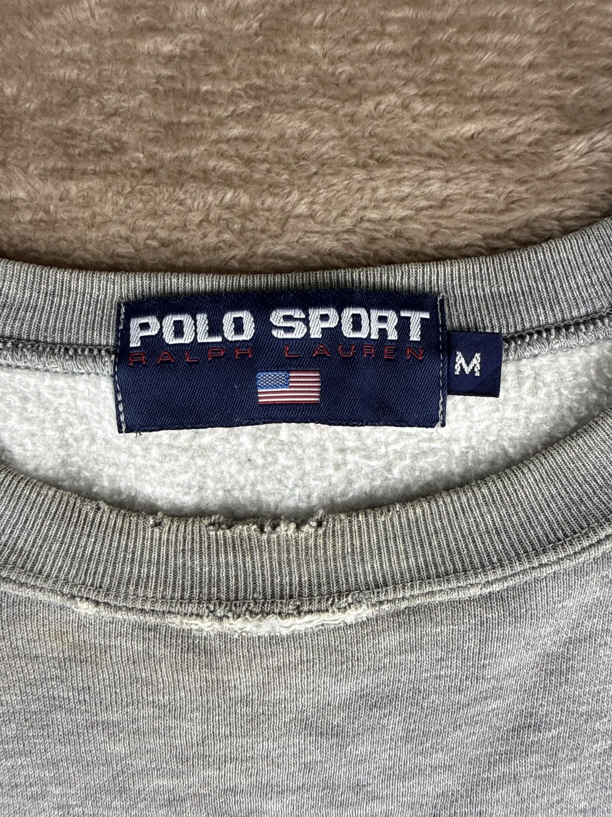 Polo Ralph Lauren Vtg Polo Sport Ralph Lauren Crew Distressed Style 90s Rare Size US M / EU 48-50 / 2 - 4 Thumbnail