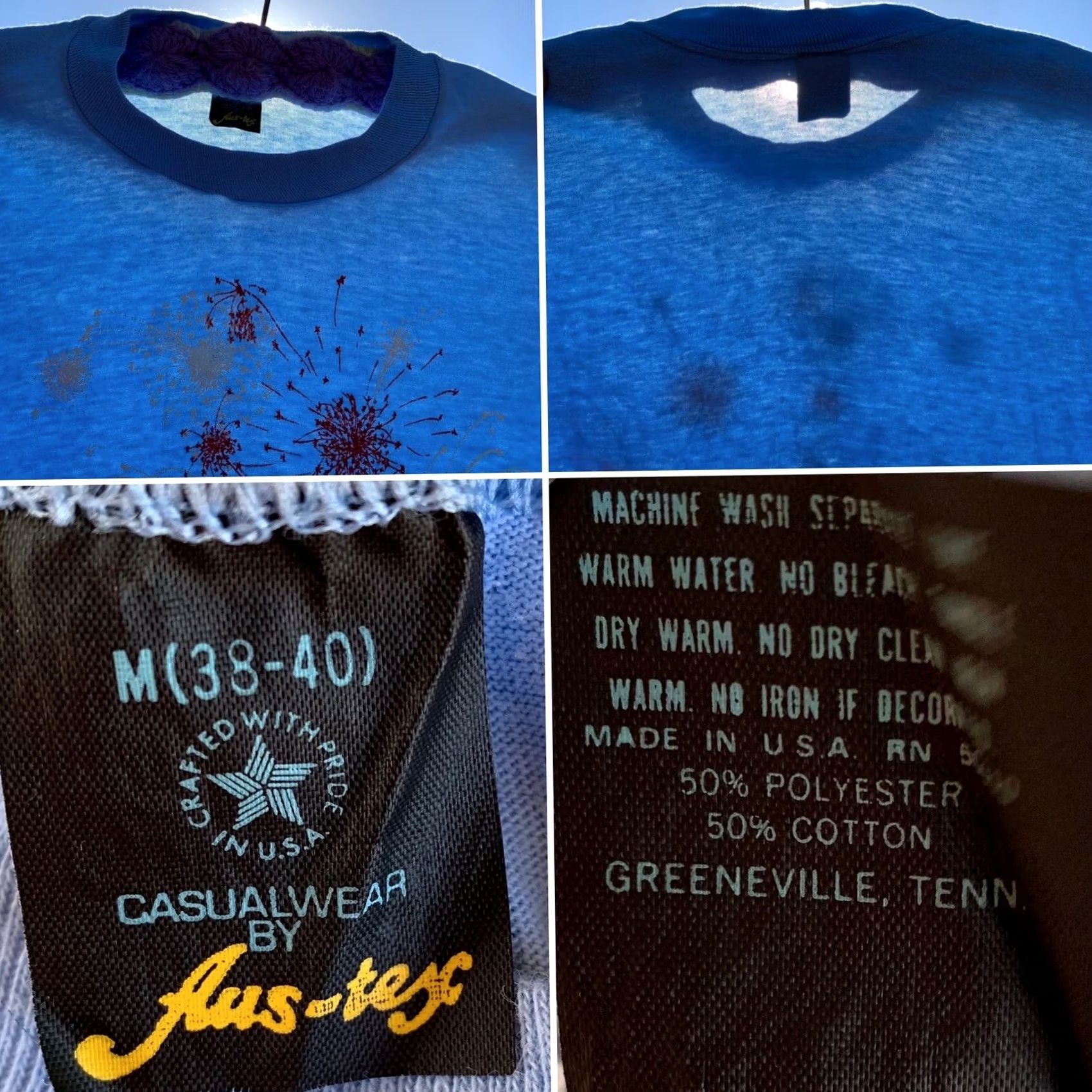 Vintage VINTAGE July 4th Guantanamo Bay Cuba T-Shirt M 38-40 Blue Cotton Blend Aus-tex Mens 80s USA 4th Of July Graphic Print Single Stitch 1988 Size US M / EU 48-50 / 2 - 2 Thumbnail
