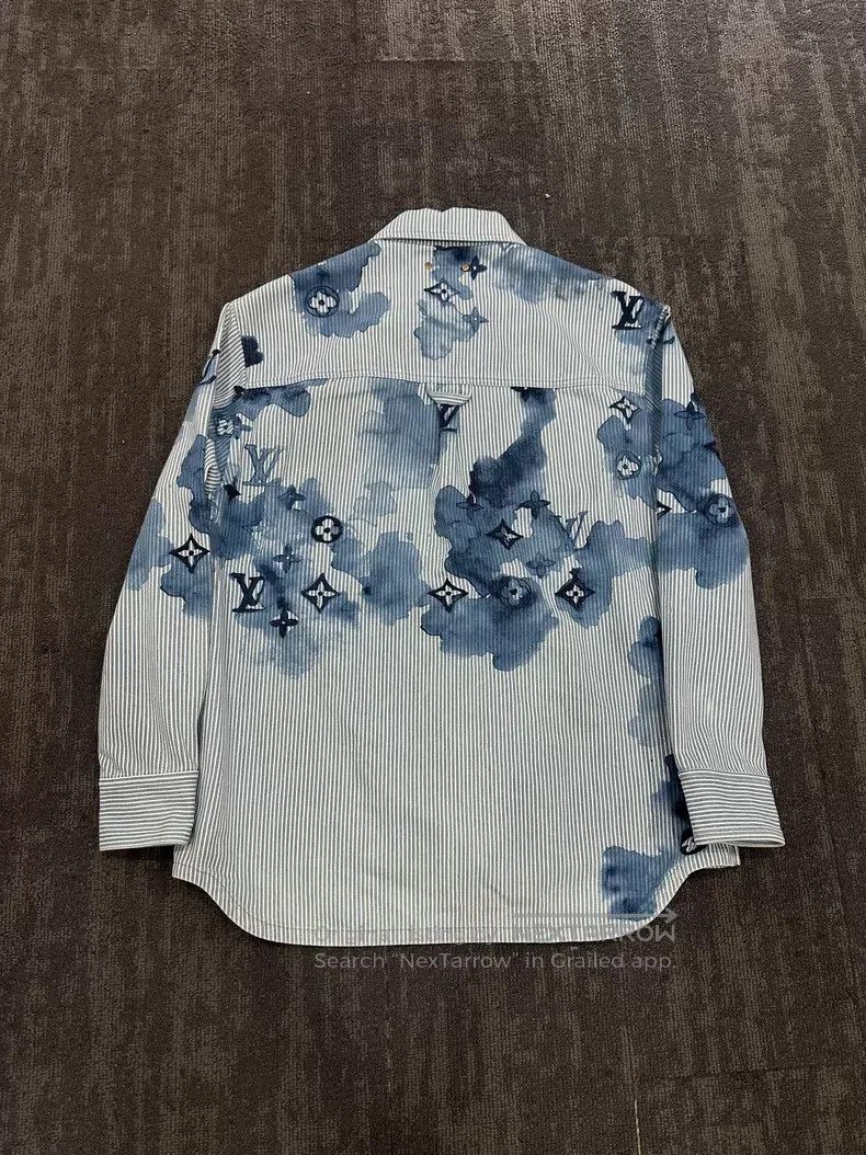 Louis Vuitton Louis Vuitton Blue and White Stripe Long Sleeve Shirt Size US L / EU 52-54 / 3 - 2 Thumbnail