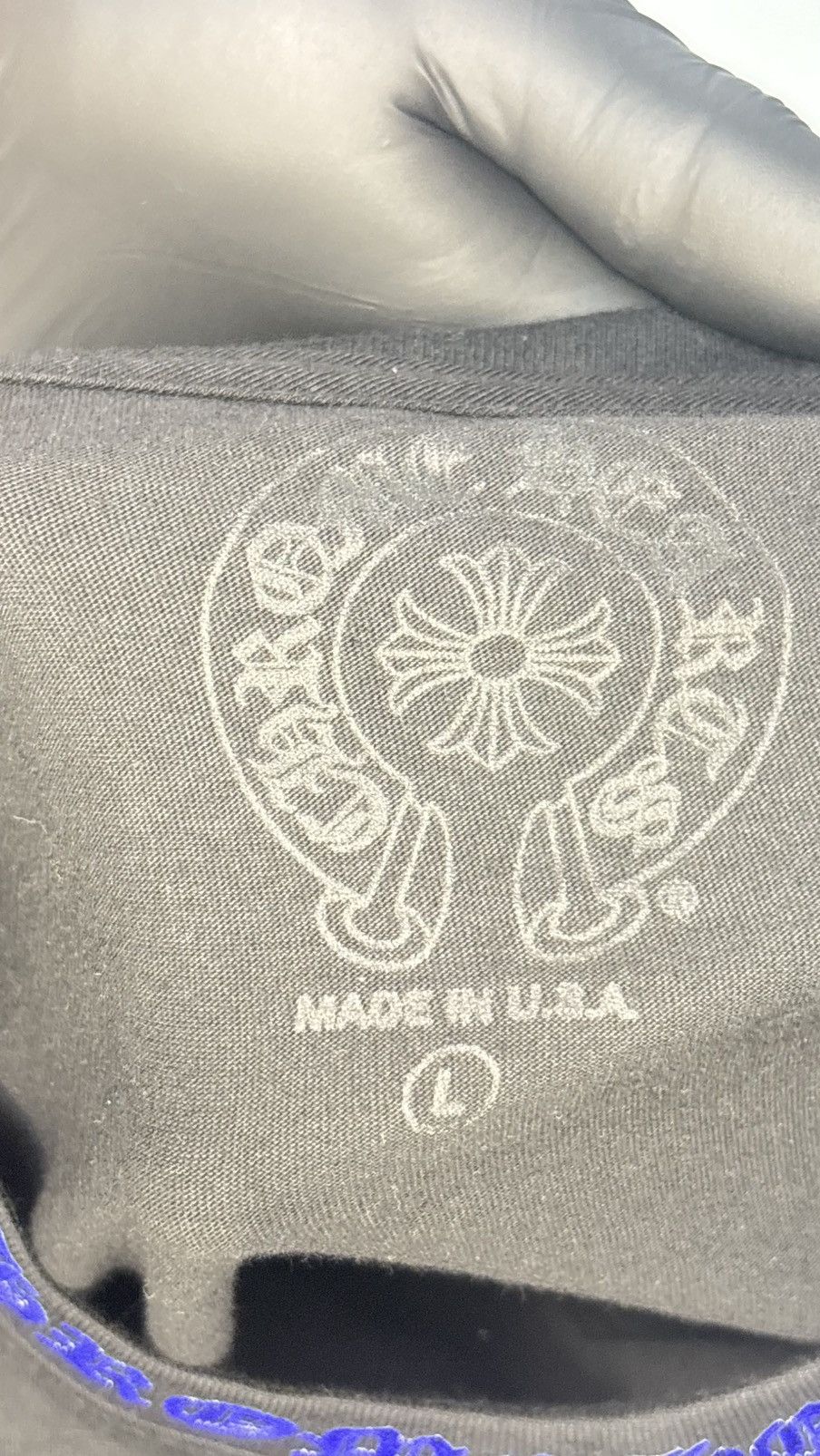 Chrome Hearts Chrome Hearts Long Sleeve Black Blue Script Size L Size US L / EU 52-54 / 3 - 7 Thumbnail