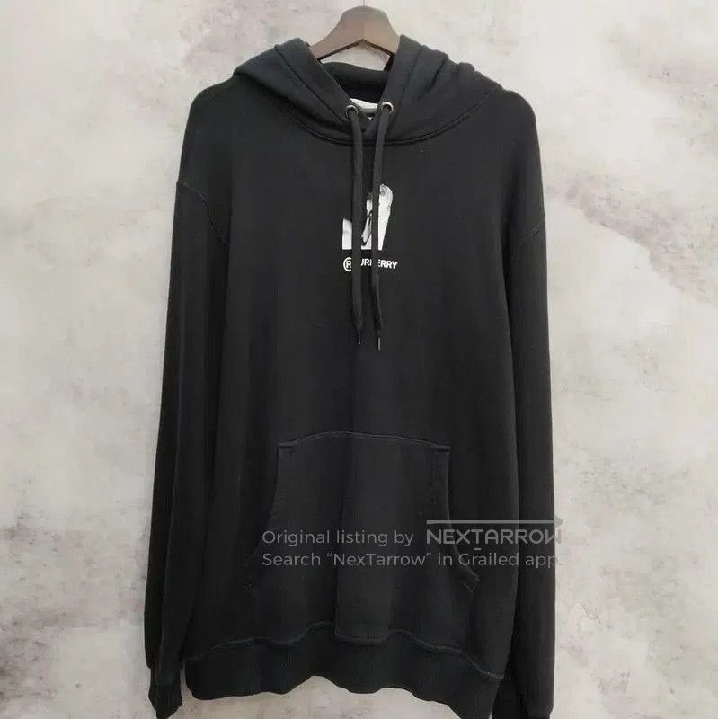 Burberry Burberry Black Cotton Men's Long Sleeve Hoodie. Size US XL / EU 56 / 4 - 1 Thumbnail