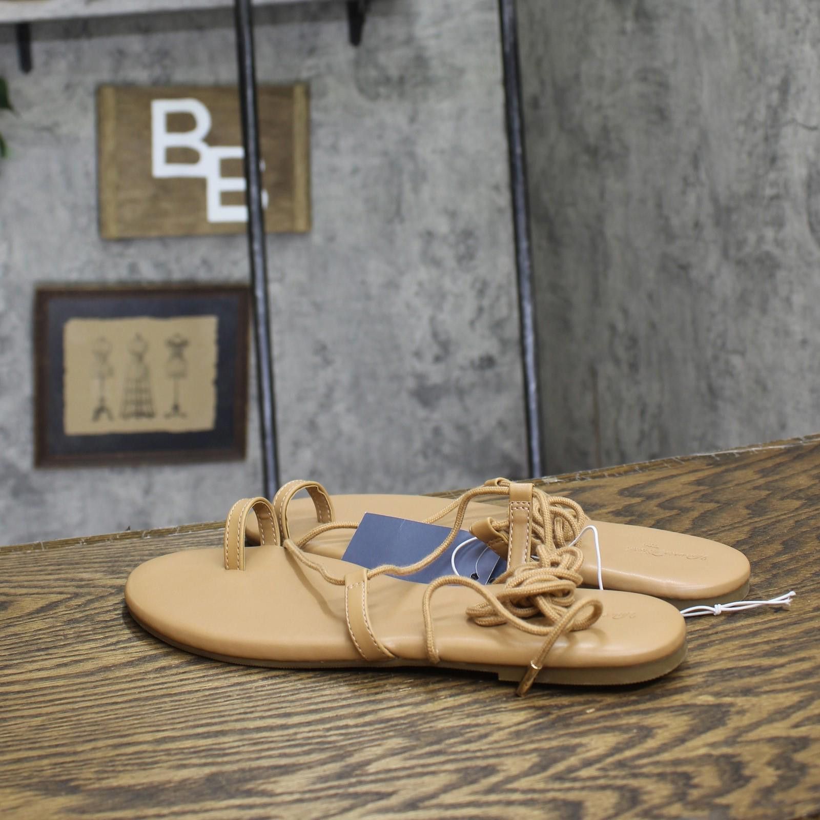 Designer Nwt Universal Thread Ring Sandals 93708831 Tan Brown 9.5m Size US 9.5 / IT 39.5 - 2 Thumbnail