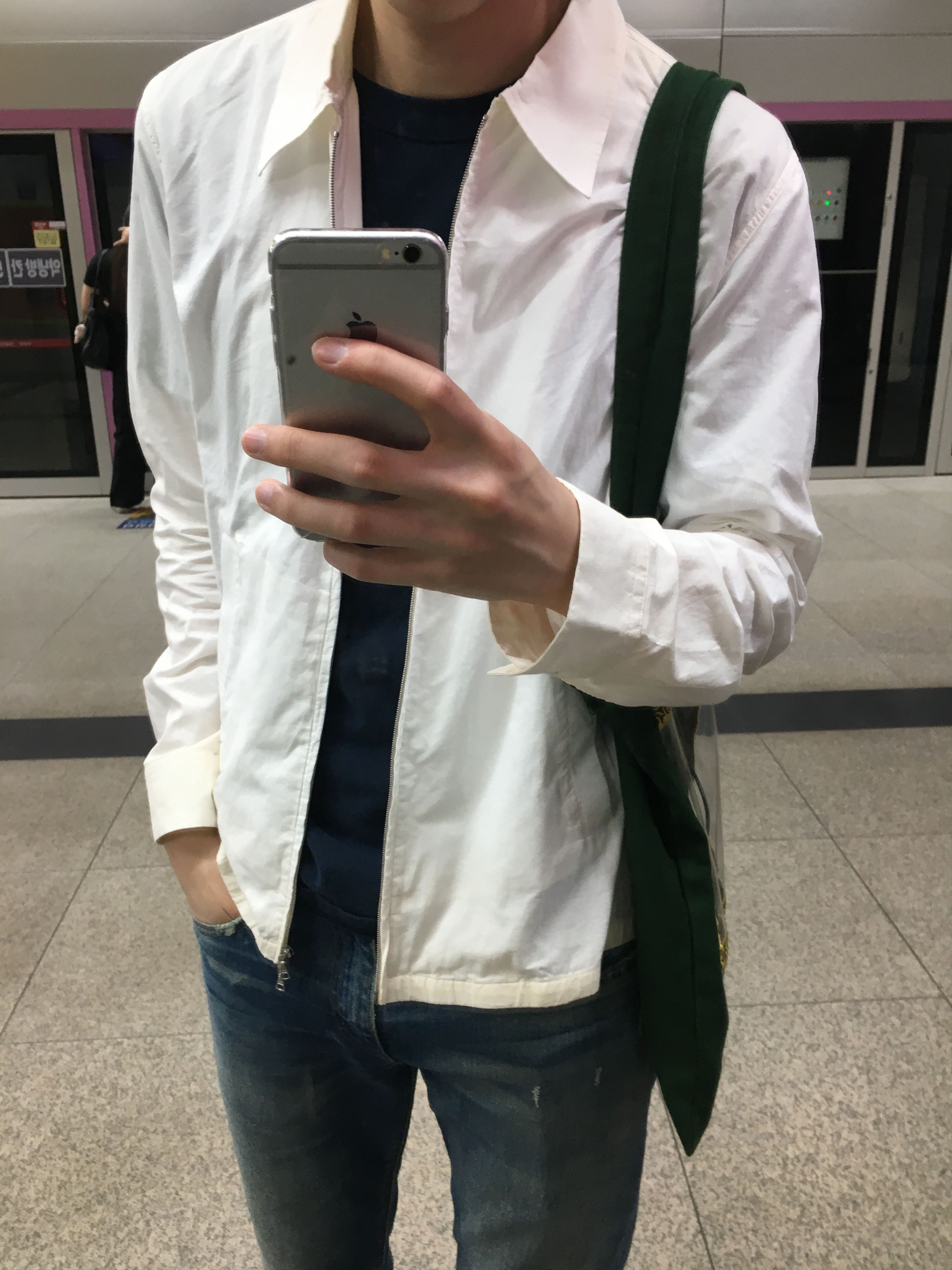 Dries Van Noten Dries Van Noten White Cotton Blouson Jacket Size Size US M / EU 48-50 / 2 - 10 Thumbnail