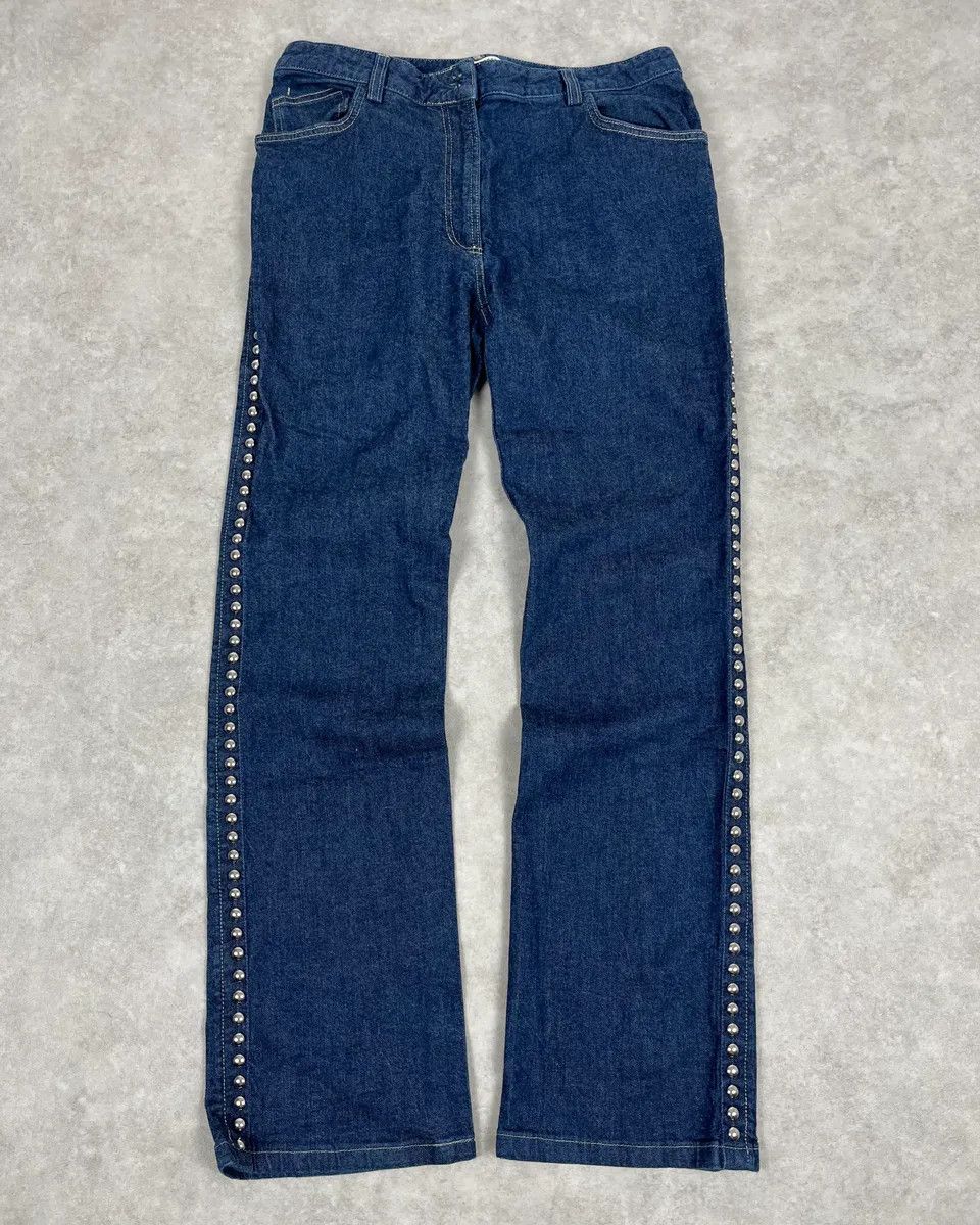 Dolce & Gabbana 2000s Dolce & Gabbana Navy Studded Jeans Size 26" / US 2 / IT 38 - 1 Thumbnail