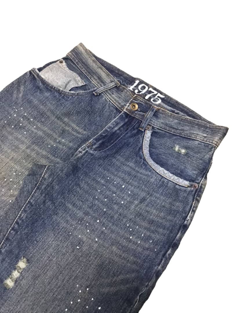Japanese Brand Japanese Rubber Soul Distressed Flared Baggy Jeans Size US 33 - 4 Thumbnail