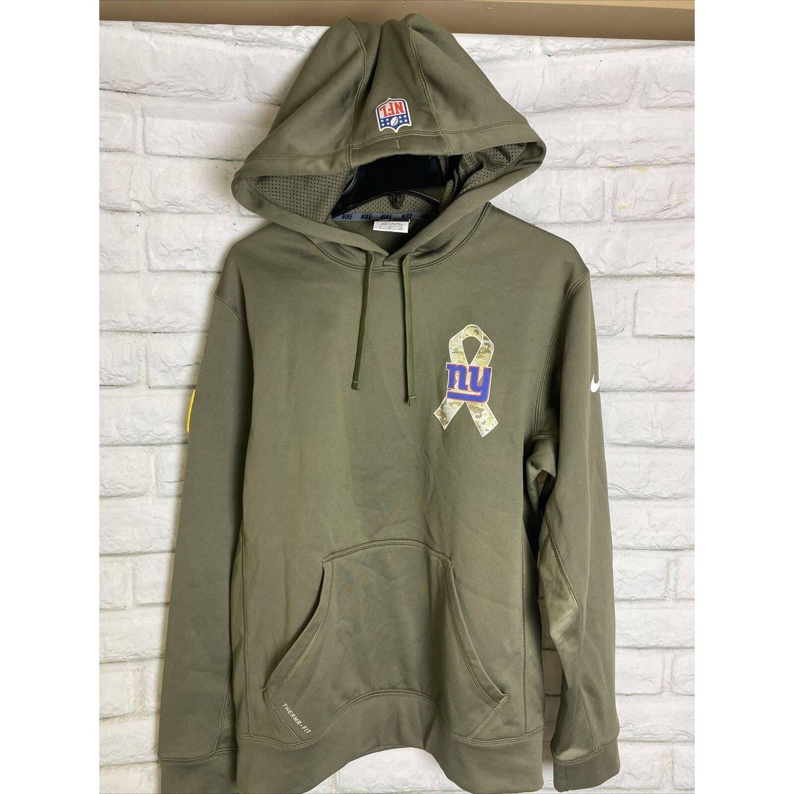 Nike New York Giants Hoodie Small Nike Salute Therma Fit Green Size US S / EU 44-46 / 1 - 9 Thumbnail