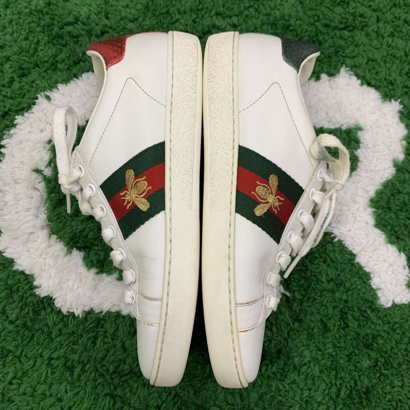 Gucci Gucci White Leather Ace Bee Sneakers -2508 Size US 6 / IT 36 - 7 Thumbnail